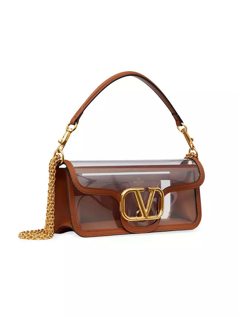 Valentino Burgundy Leather VLogo Supervee Crossbody Bag Valentino