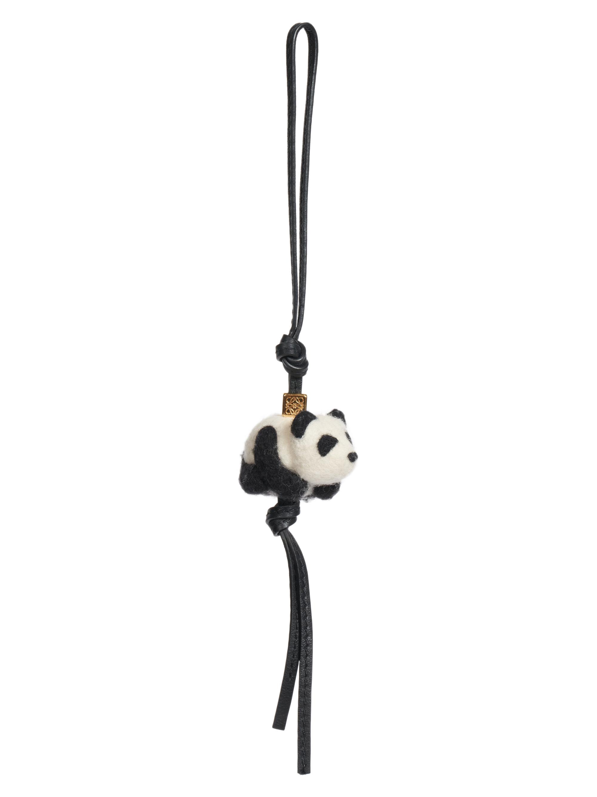 LOEWE Women's Panda Felted Charm - Black