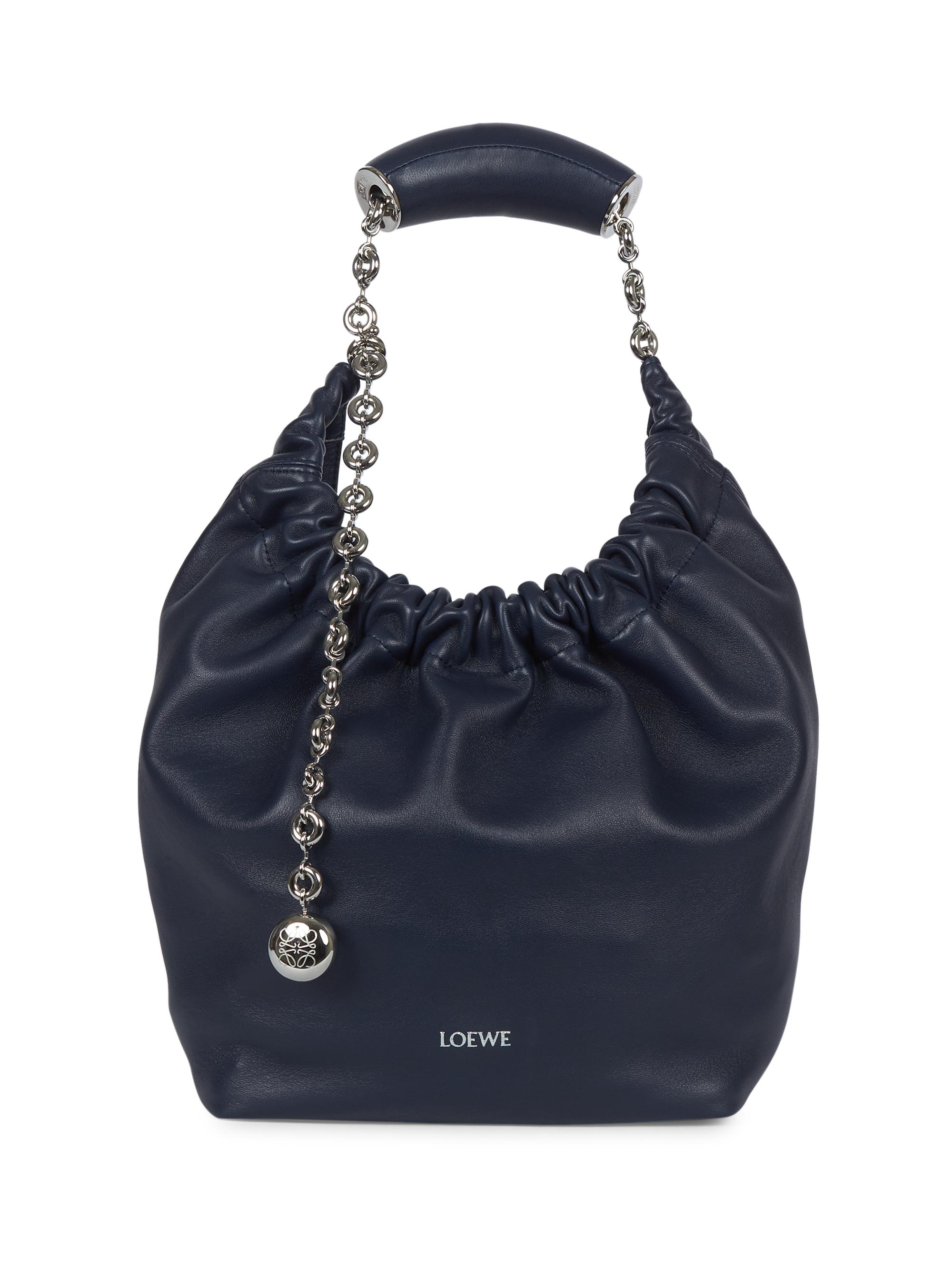 LOEWE 黒 レザー バッグ Small Puzzle Edge bag in soft grained calfskin Brown - LOEWE