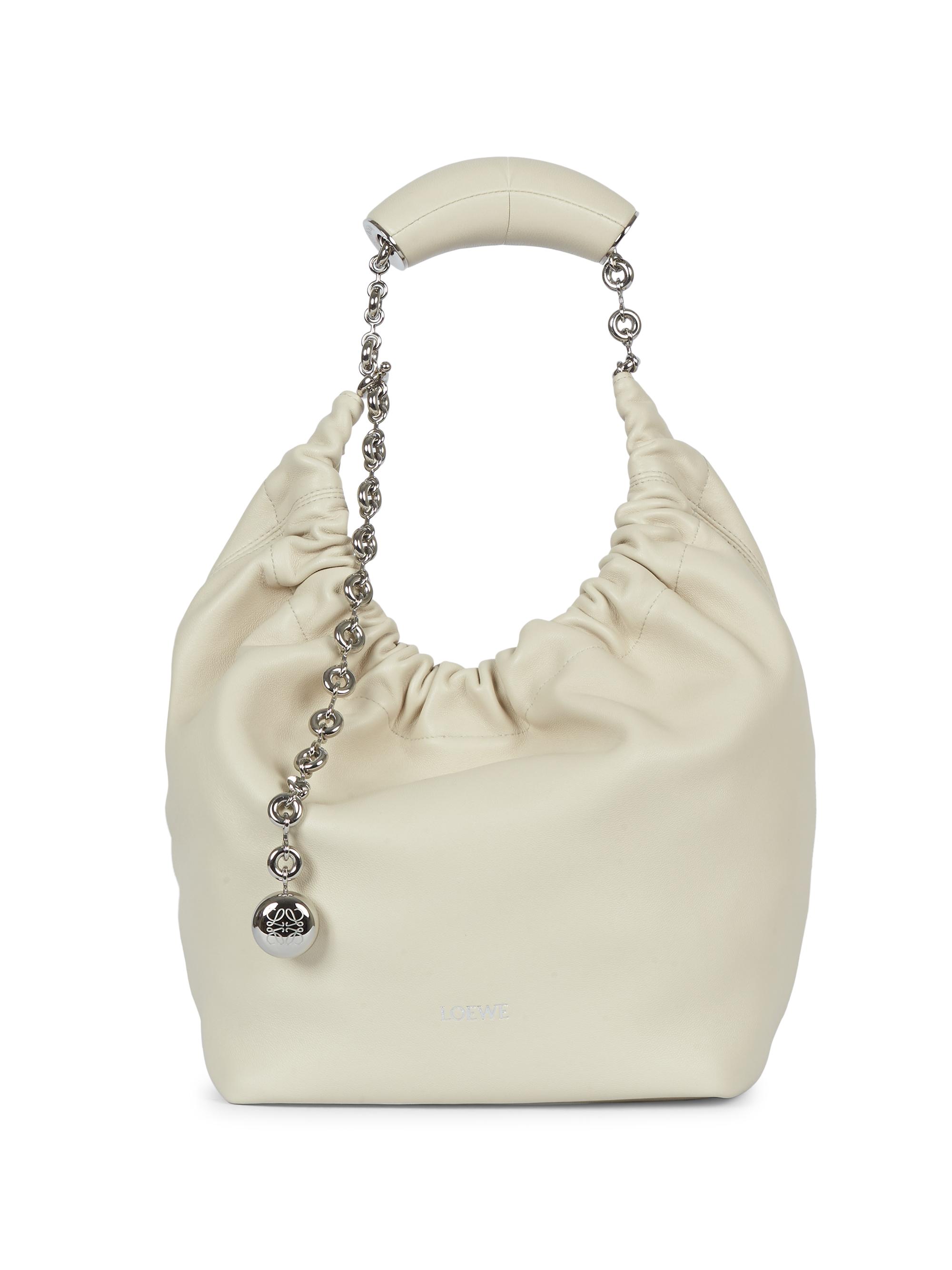 LOEWE Women's Squeeze  Leather Bag - Sea Salt