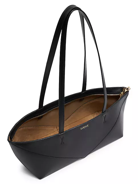 Loewe - Large Puzzle Fold Tote In Shiny Calfskin