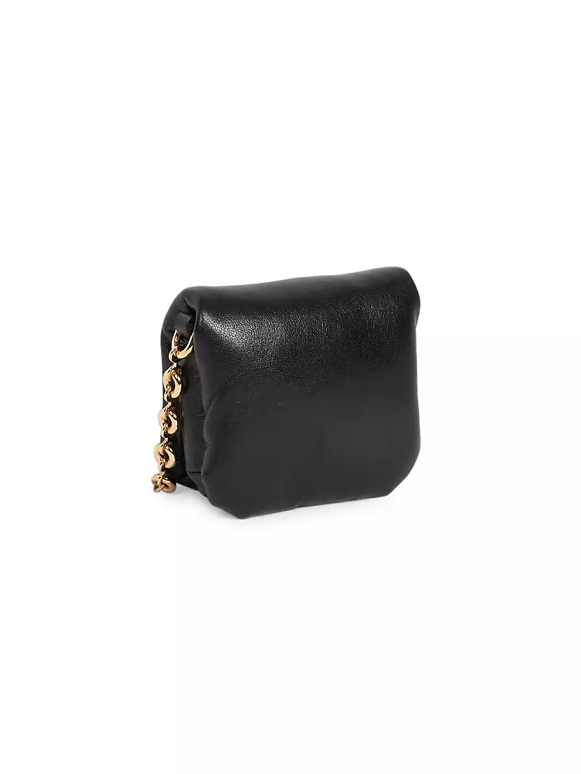 Loewe | Goya Puffer Leather Shoulder Bag | Black Tu