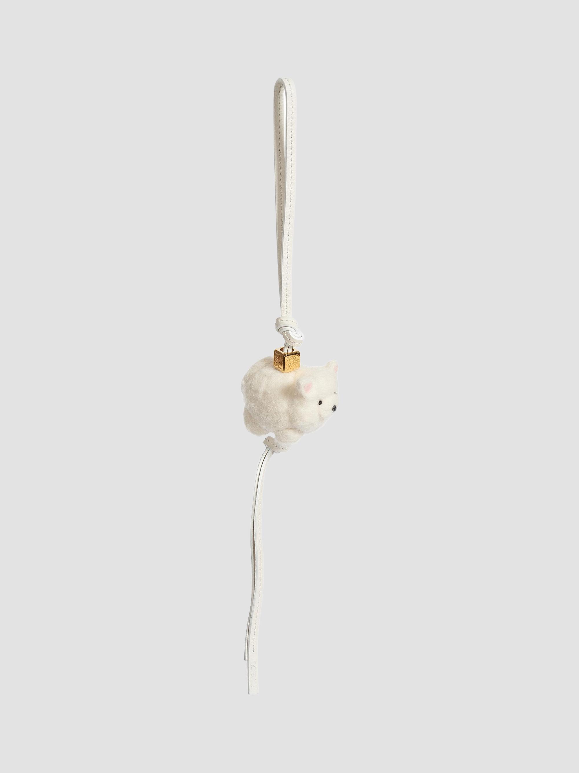 LOEWE Women's Chow Chow Felted Charm - Soft White | Thumbnail 3