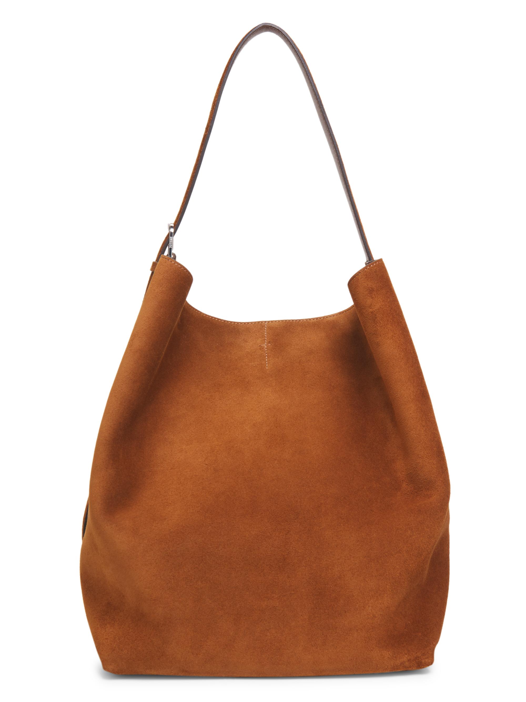 Toteme Women's Suede Belted Tote Bag - Tan