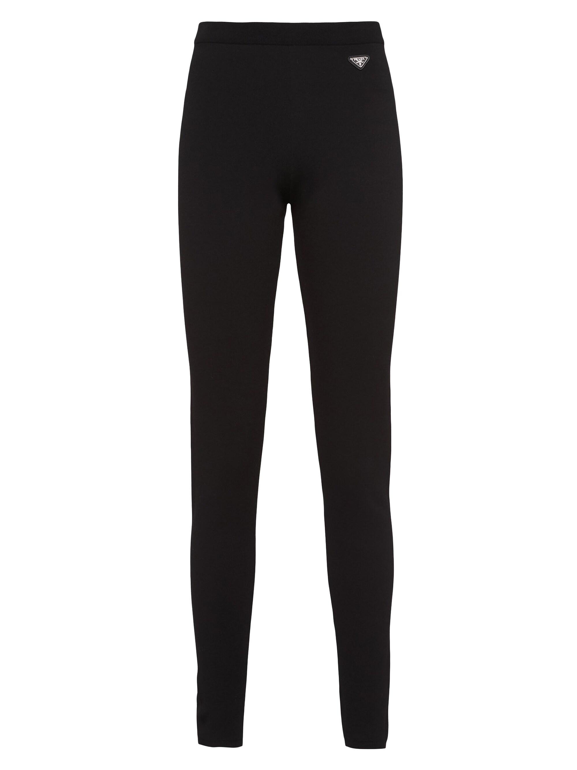 Prada Women's Viscose and Wool Leggings - Black