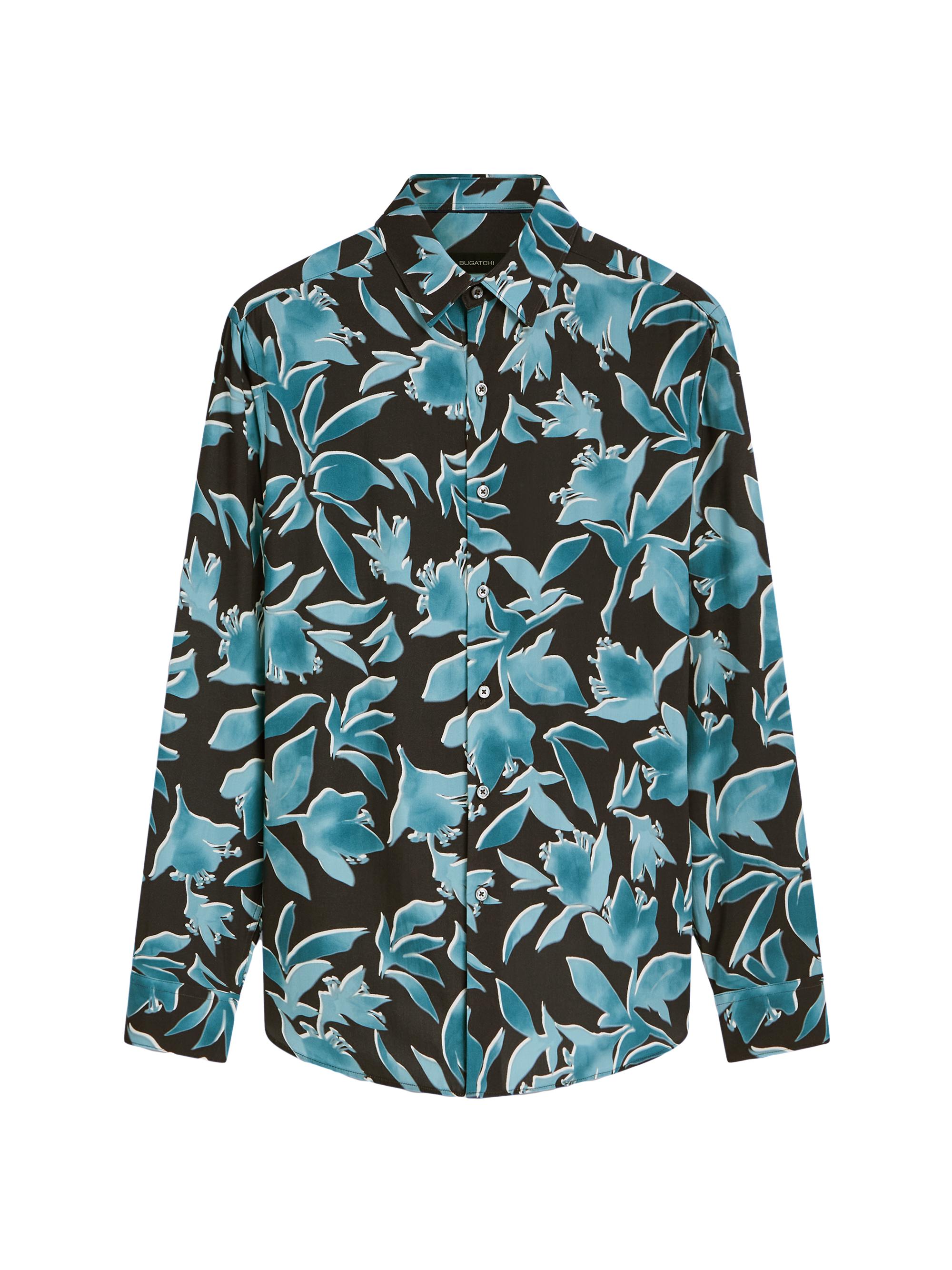 Bugatchi Men's Julian Ecovero Shaped Shirt - Chestnut