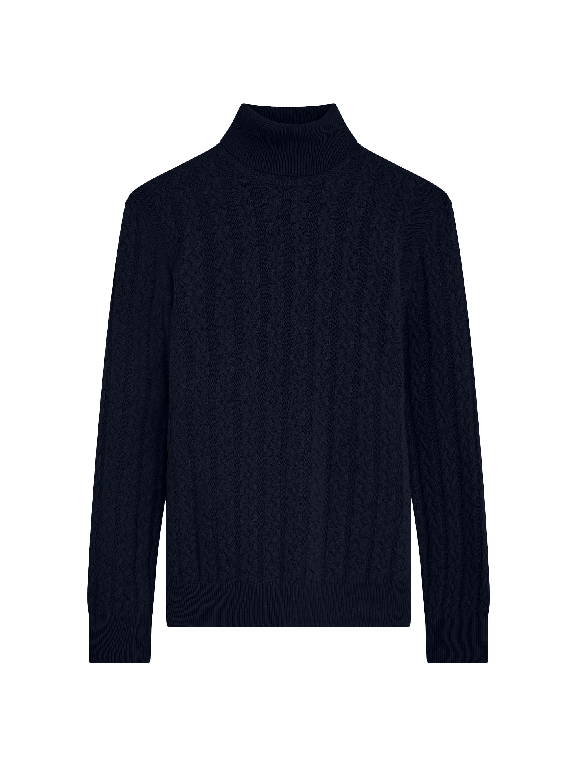 Bugatchi Men's Wool-Blend Turtleneck Sweater - Navy