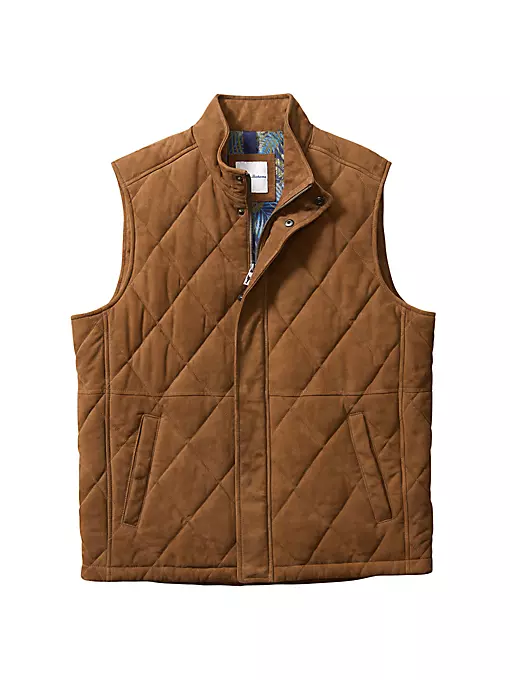 Tommy Bahama - Manchester Quilted Suede Vest