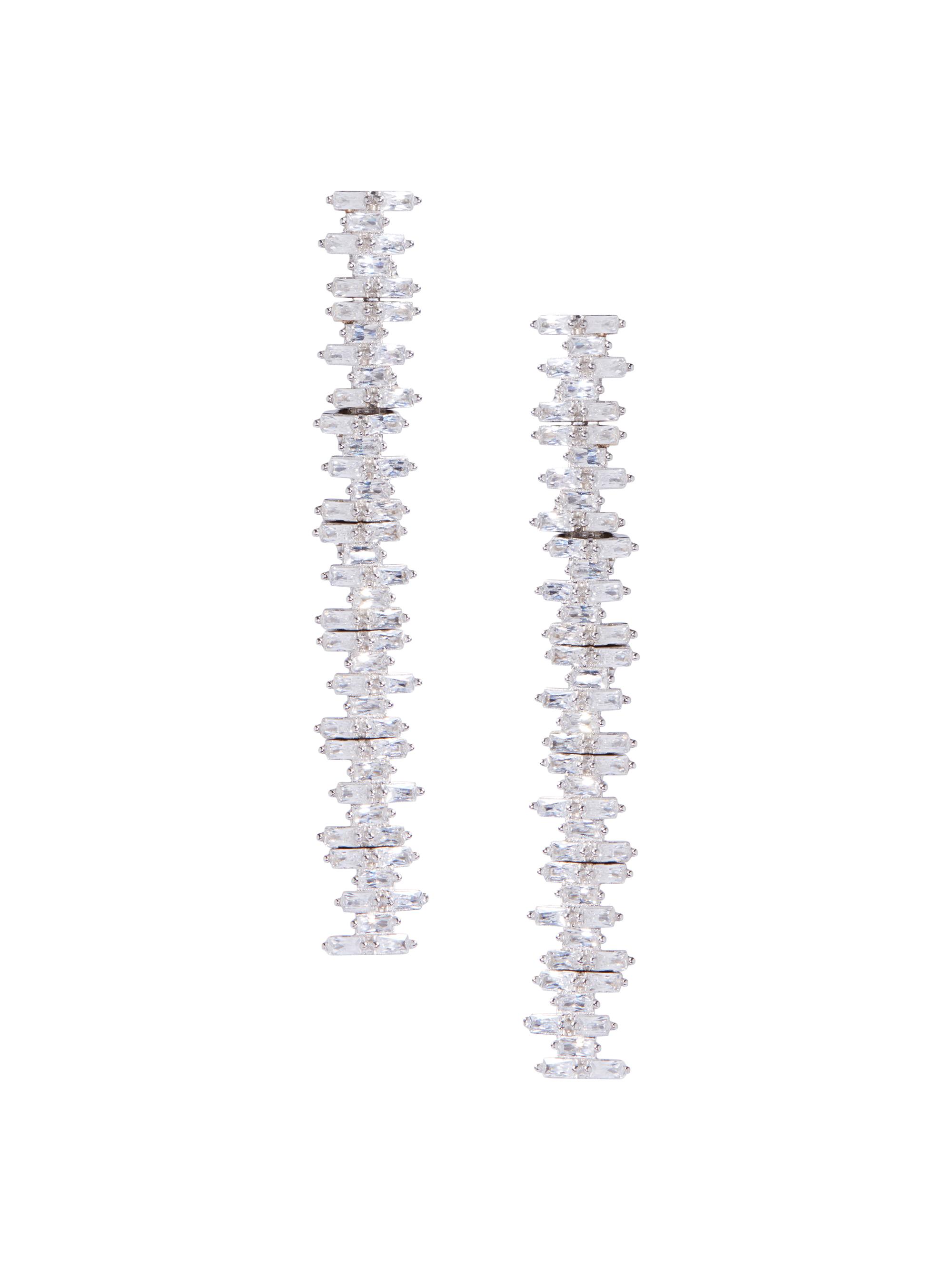 Nickho Rey Women's Cindy Rhodium Vermeil & Crystal Drop Earrings - White Gold