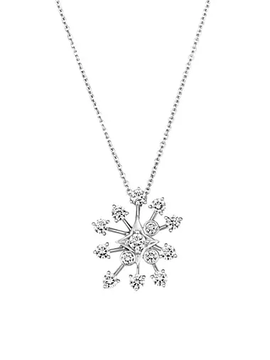 Luminus 18K White Gold & 1.02 TCW Diamond Pendant Necklace
