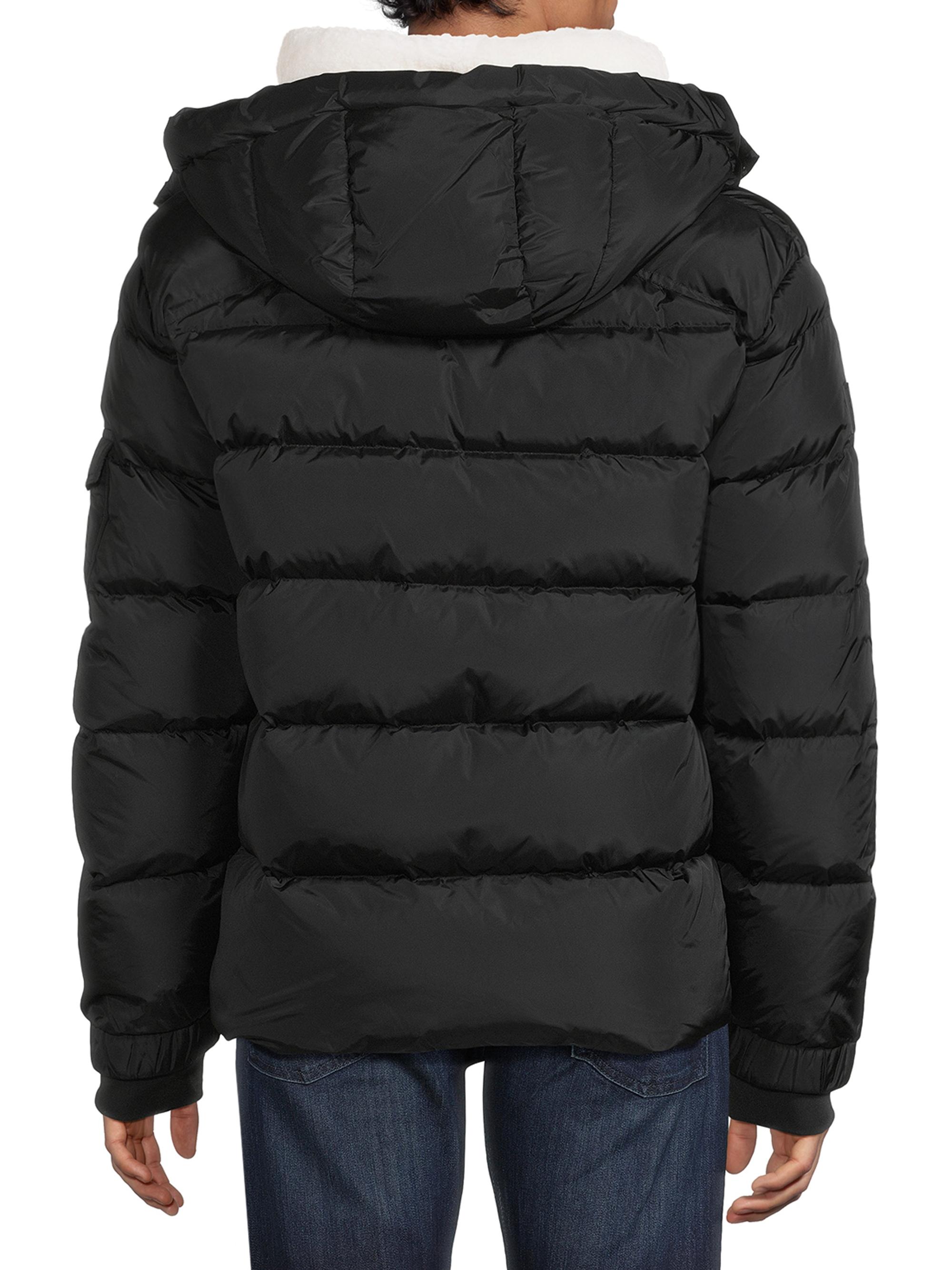 Men's Frontier Shearling-Trimmed Down Jacket Walnut White SAM