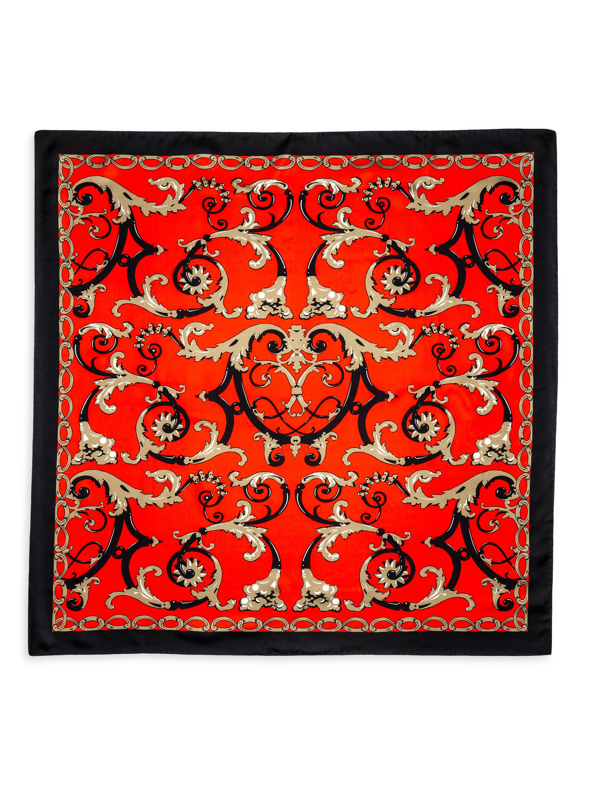 Halcyon Days Wallace Balustrade Silk Scarf - Red Black