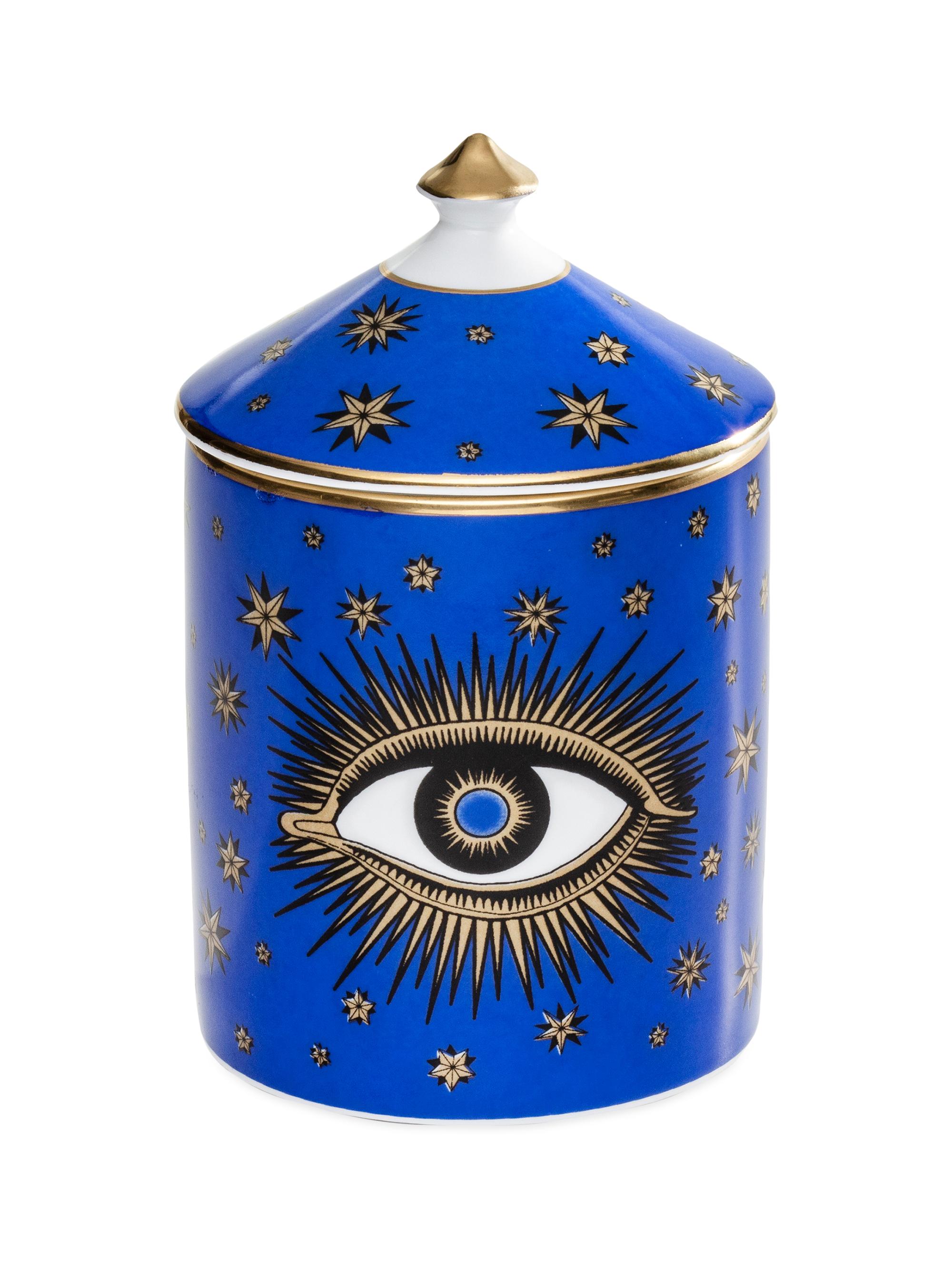 Halcyon Days Evil Eye Candle with Lid - Blue