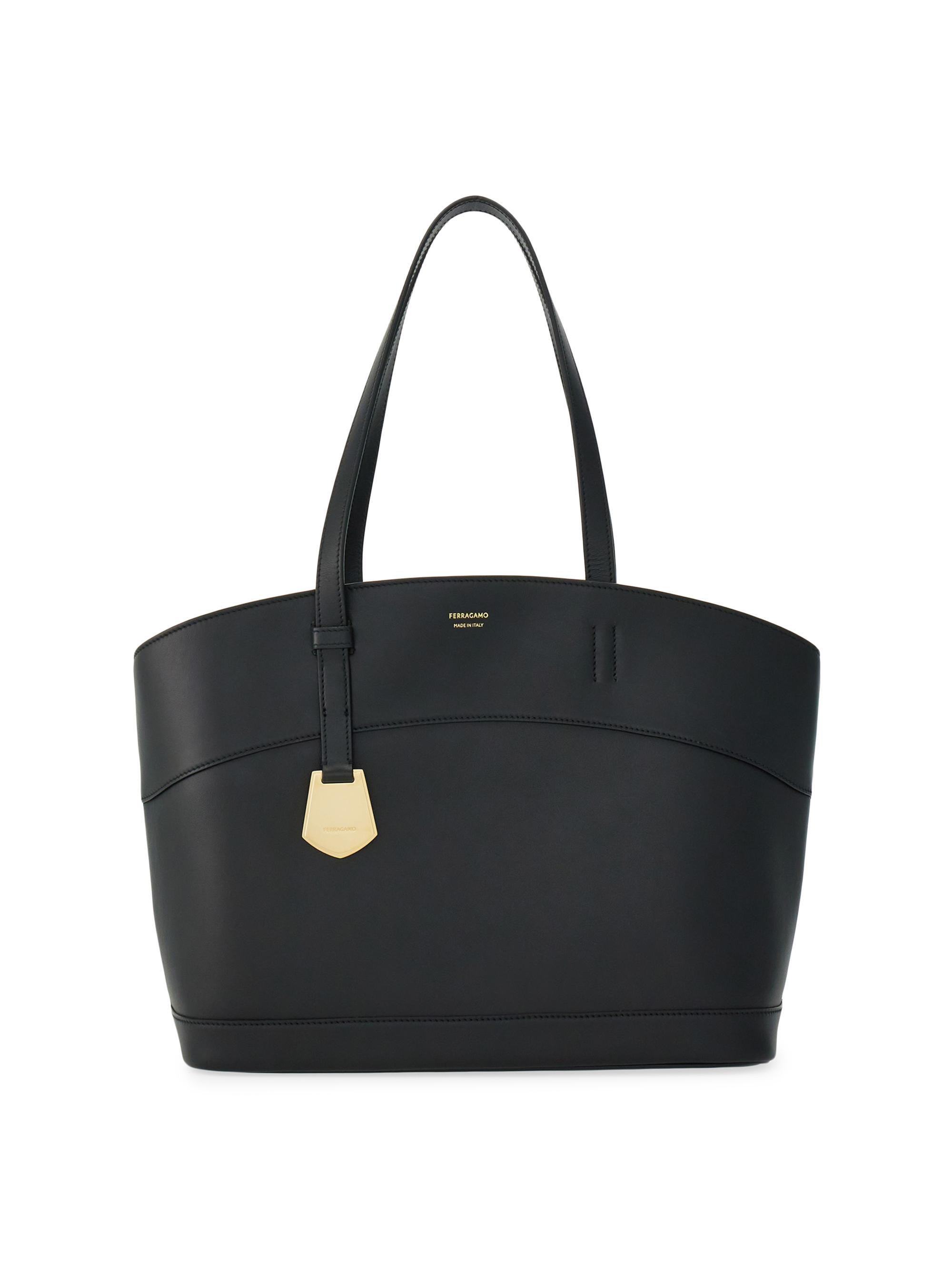 FERRAGAMO Women's Charming  Leather Tote - Nero