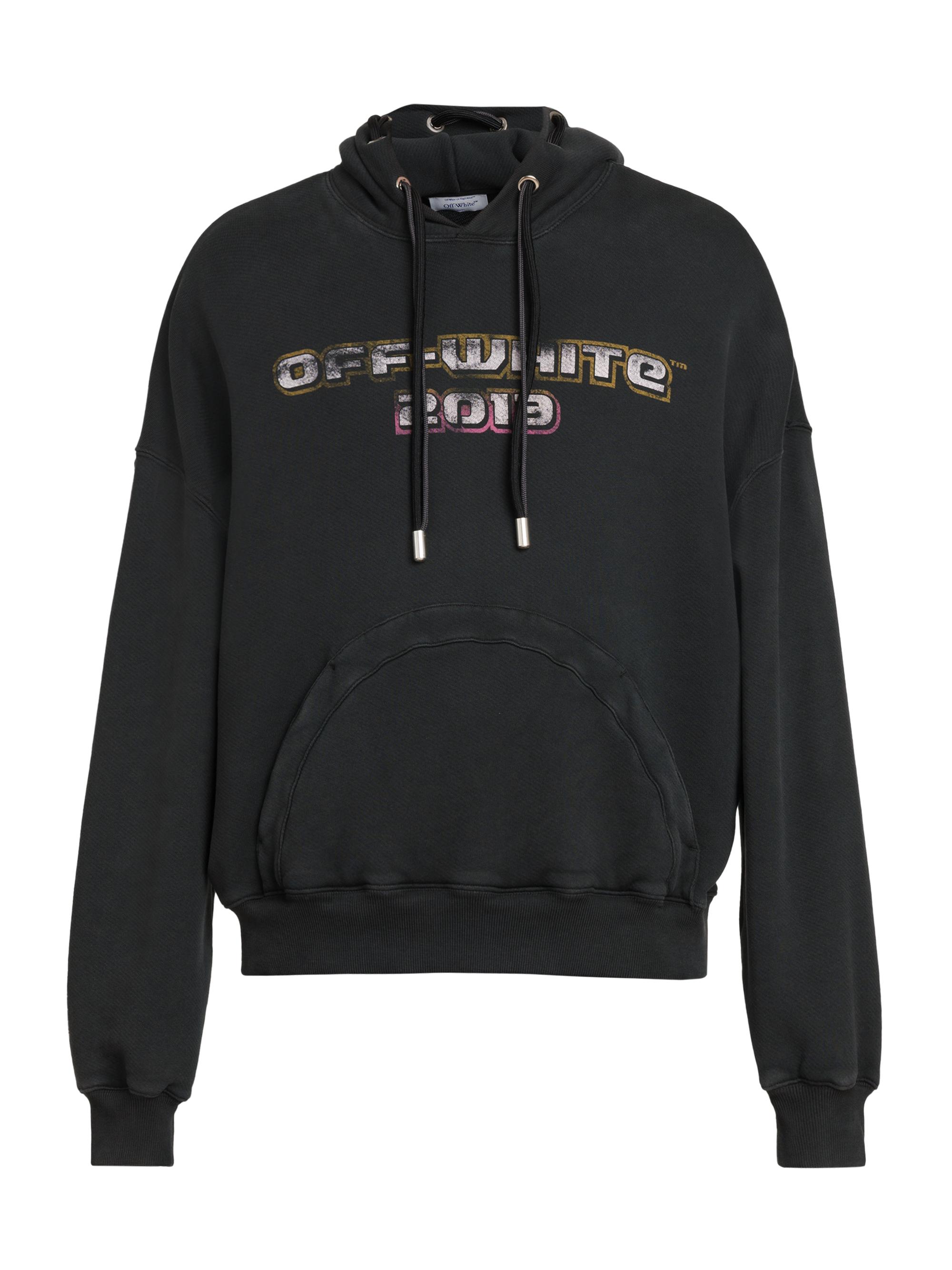 Off-White Men's Digit Bacchus Double-String Hoodie - Black Multi