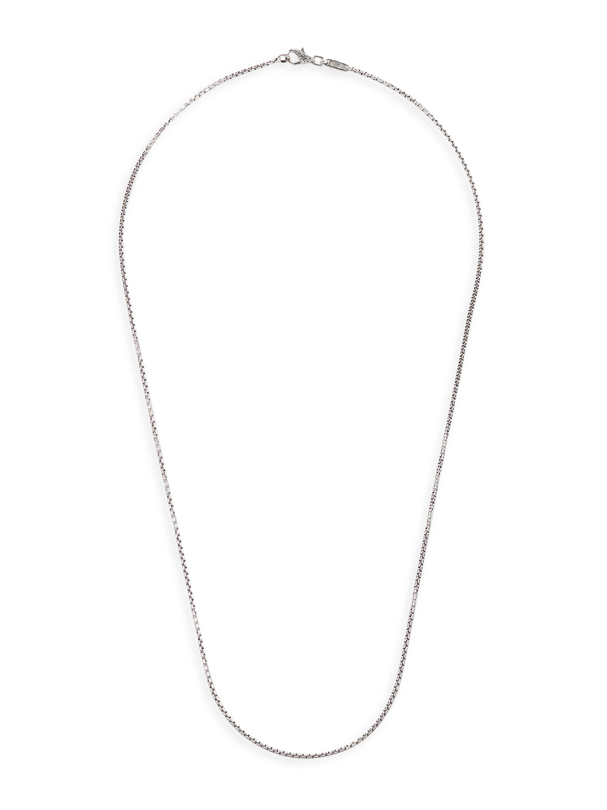 John Hardy Men's Sterling Silver Box Chain Necklace - Silver