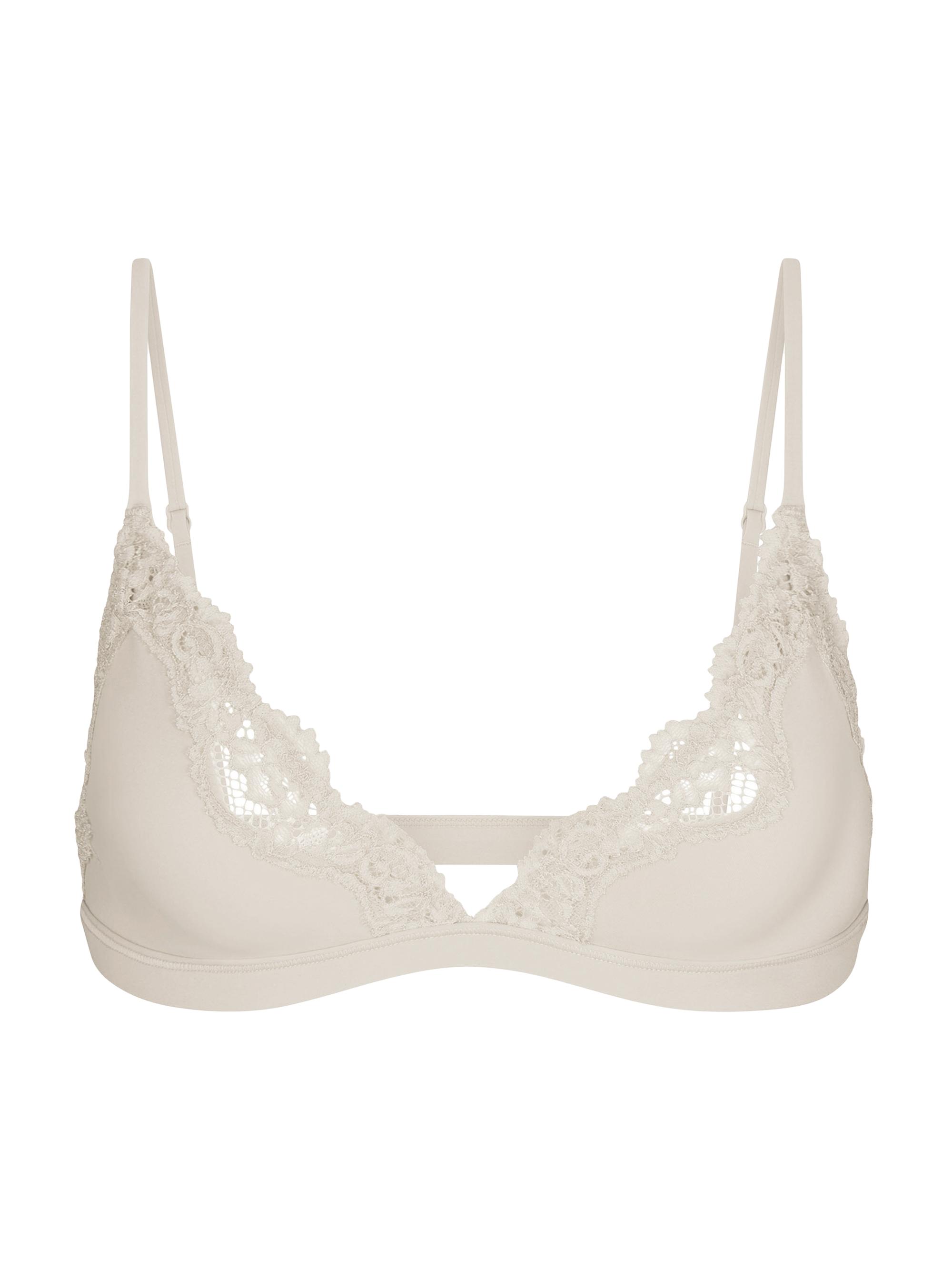 SKIMS Women's Fits Everybody Lace Triangle Bralette - Stone
