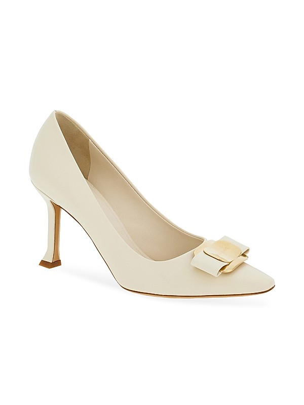 Shop FERRAGAMO Zelma 85MM Vara Bow Leather Pumps | Saks Shop FERRAGAMO Zelma 85MM Vara Bow Leather Pumps | Saks