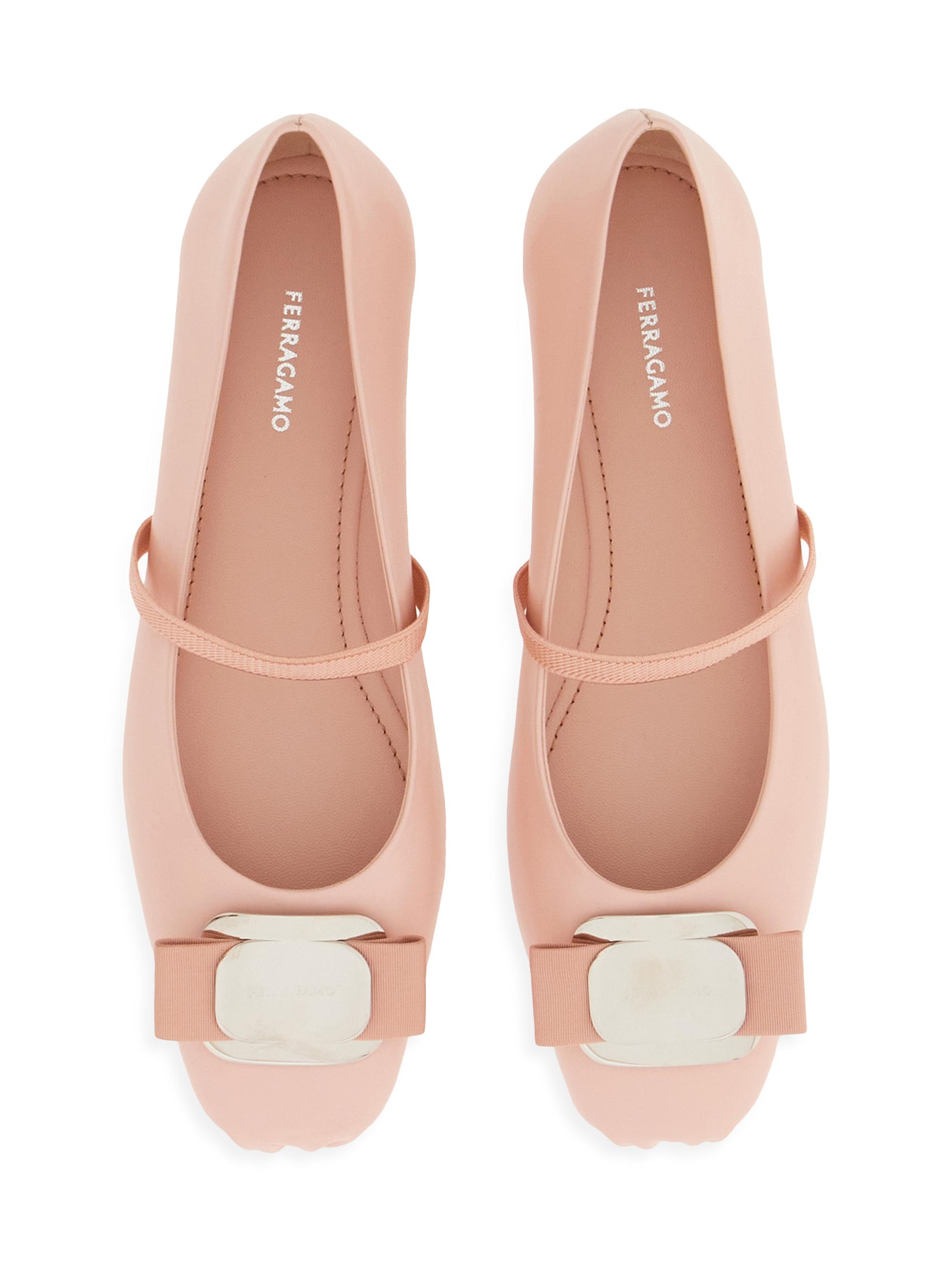 Salvatore Ferragamo ピンクバレエシューズ ピンク系 22.5cm FERRAGAMO(フェラガモ) バレエシューズ(レディース