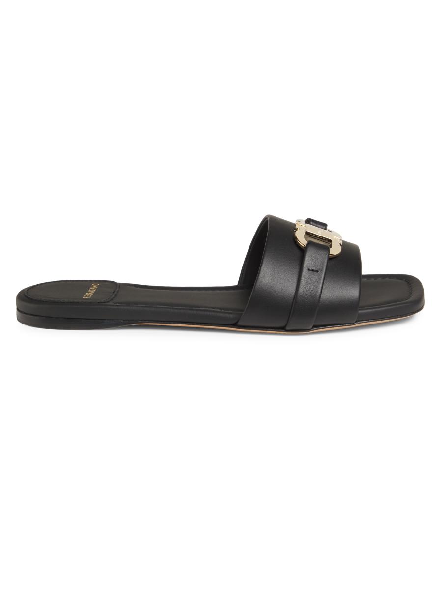 FERRAGAMO Leah Leather Slides | Saks Fifth Avenue
