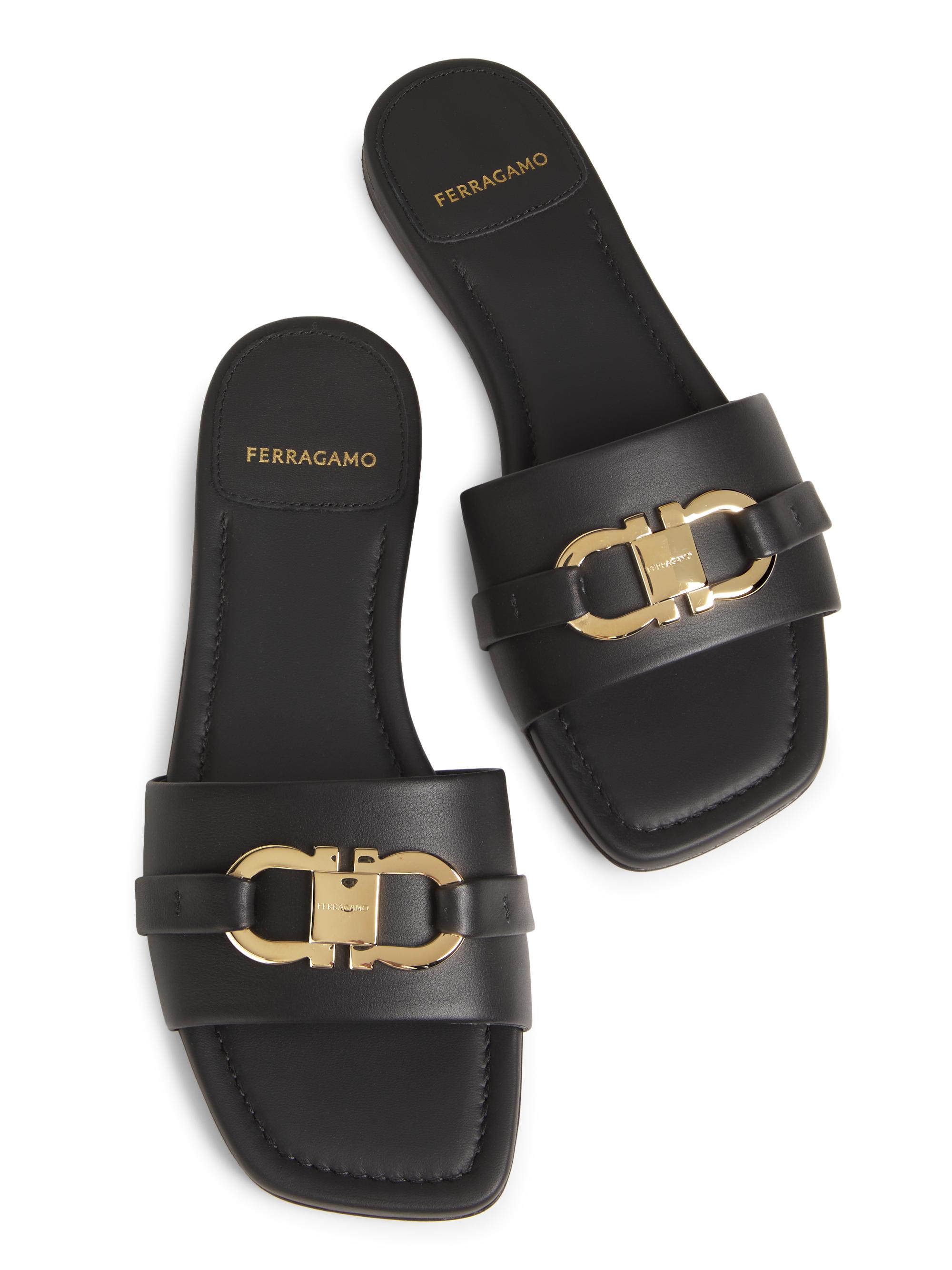 FERRAGAMO Leah Leather Slides | Saks Fifth Avenue