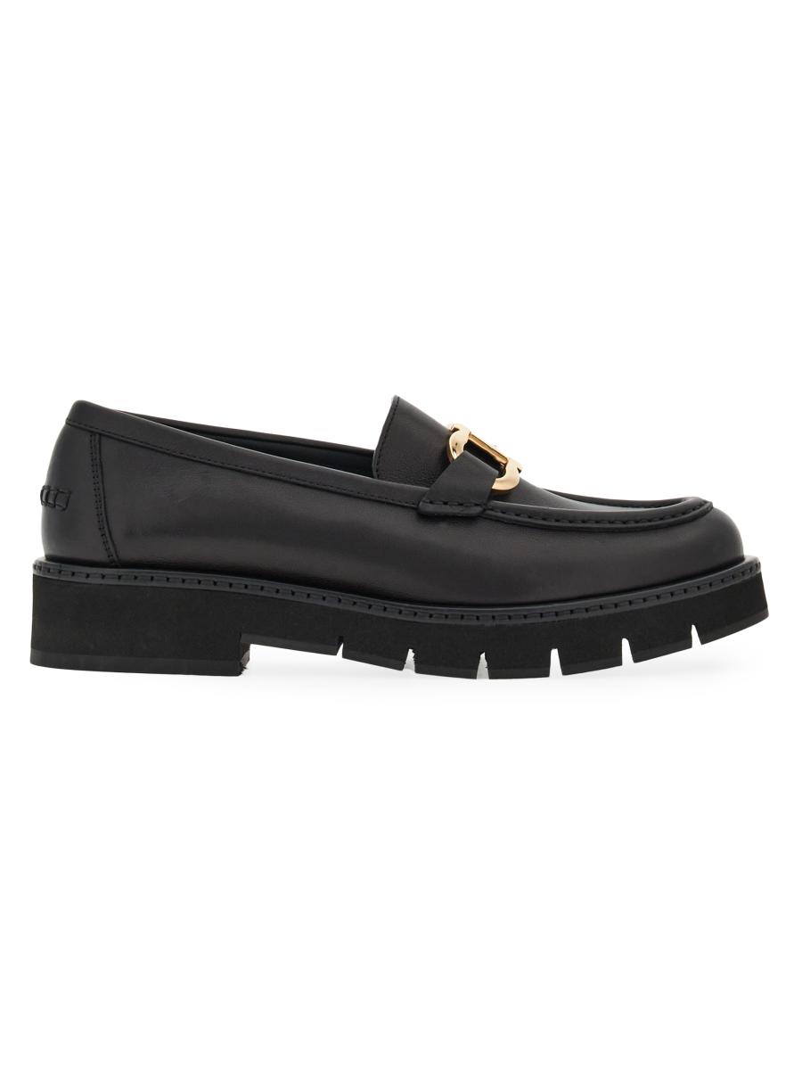 【関税&送料込】Salvatore Ferragamo Black Leather Lyrai Thon Salvatore Ferragamo Black Leather Loafer Gancini Men Size