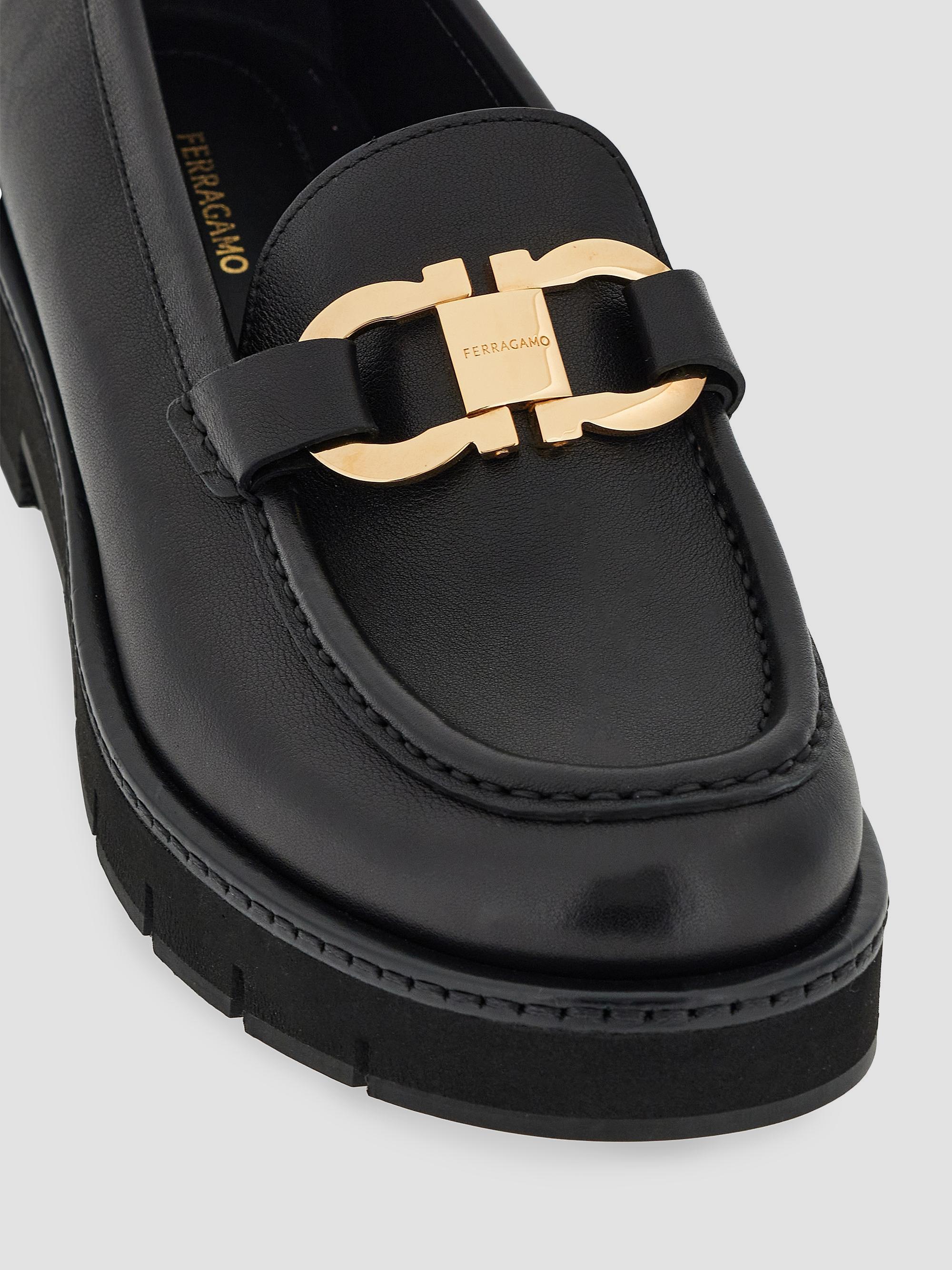 FERRAGAMO Maryan Leather Lug-Sole Loafers | Saks Fifth Avenue display picture 1