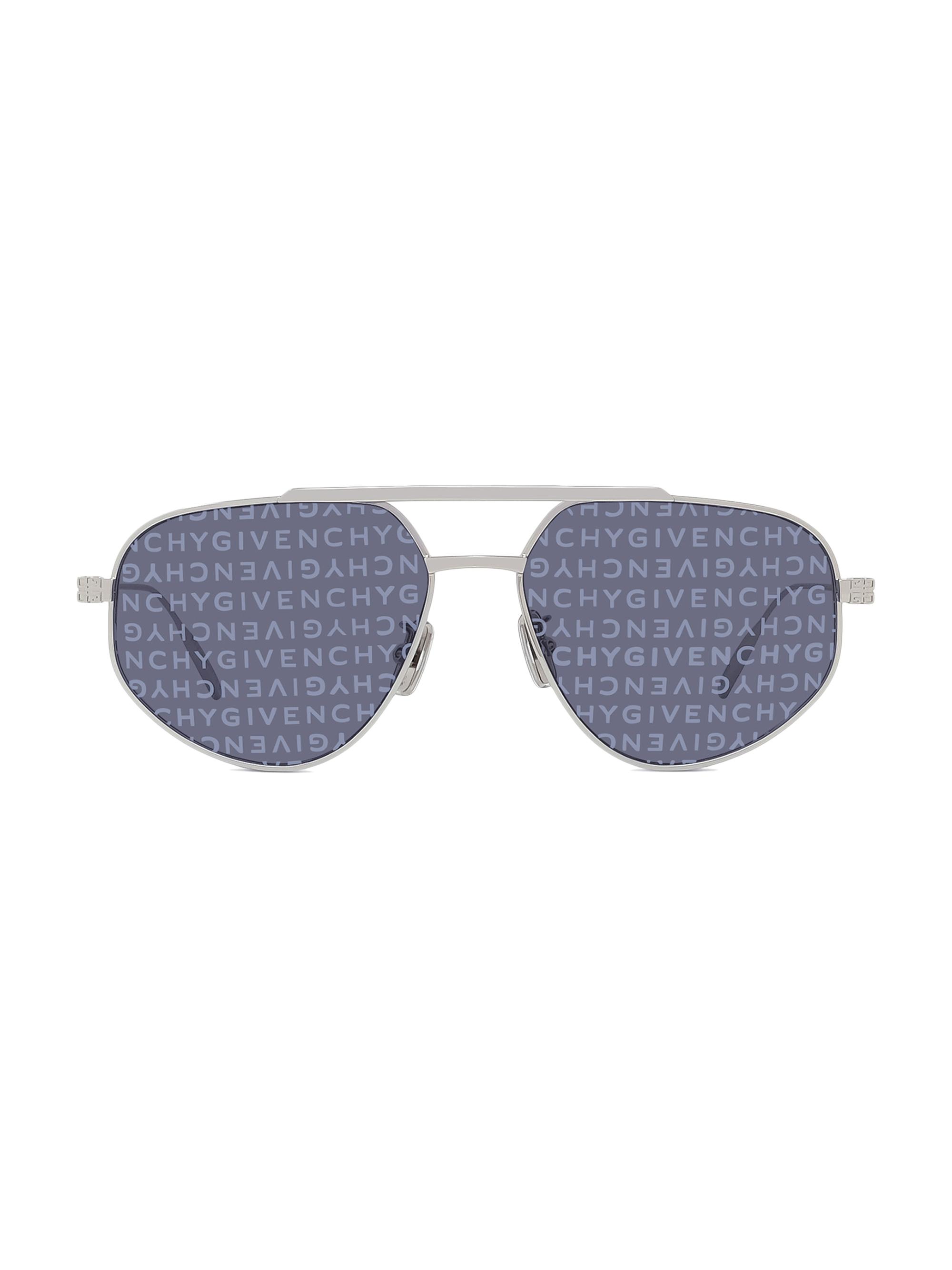 Givenchy Men's Gvspeed 57MM Geometric Sunglasses - Palladium Smoke Mirror