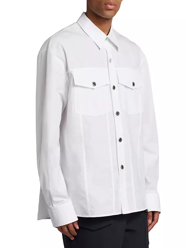 Poplin Button-Front Shirt