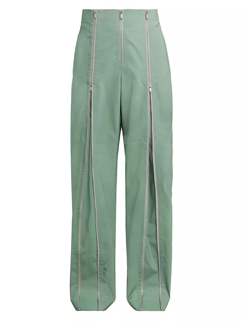 Shop Jil Sander Zip-Detailed Wide-Leg Trousers | Saks Fifth Avenue