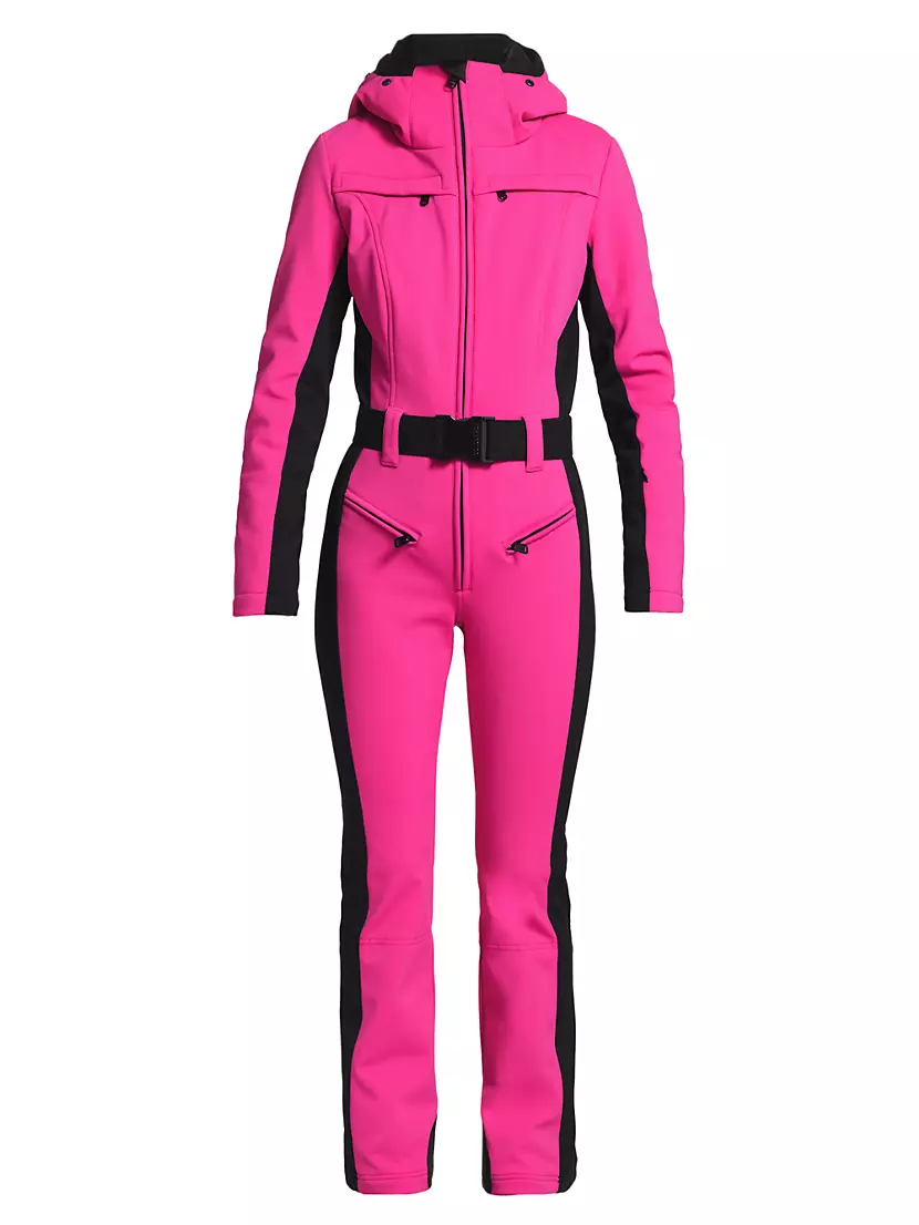 Goldbergh Parry Belted Hooded Faux Fur-trimmed Ski Suit in Pink