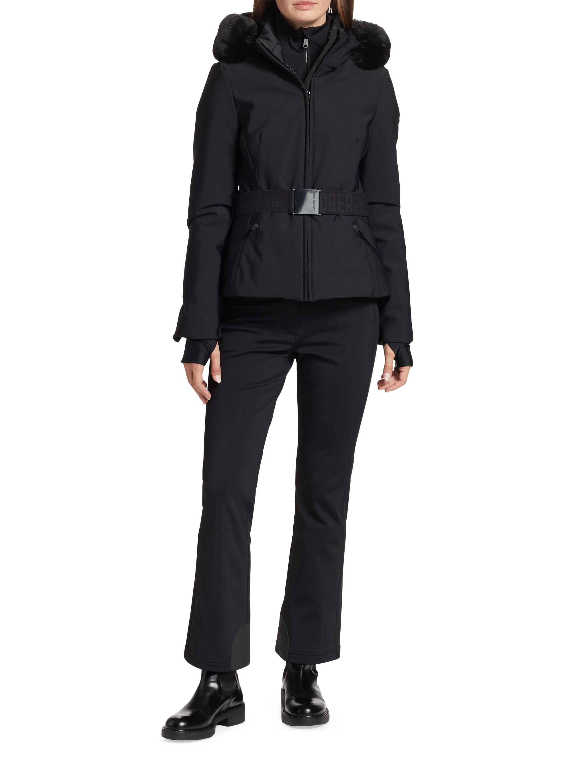 Goldbergh Women's Hida Belted Hood Shell Ski Jacket - Black