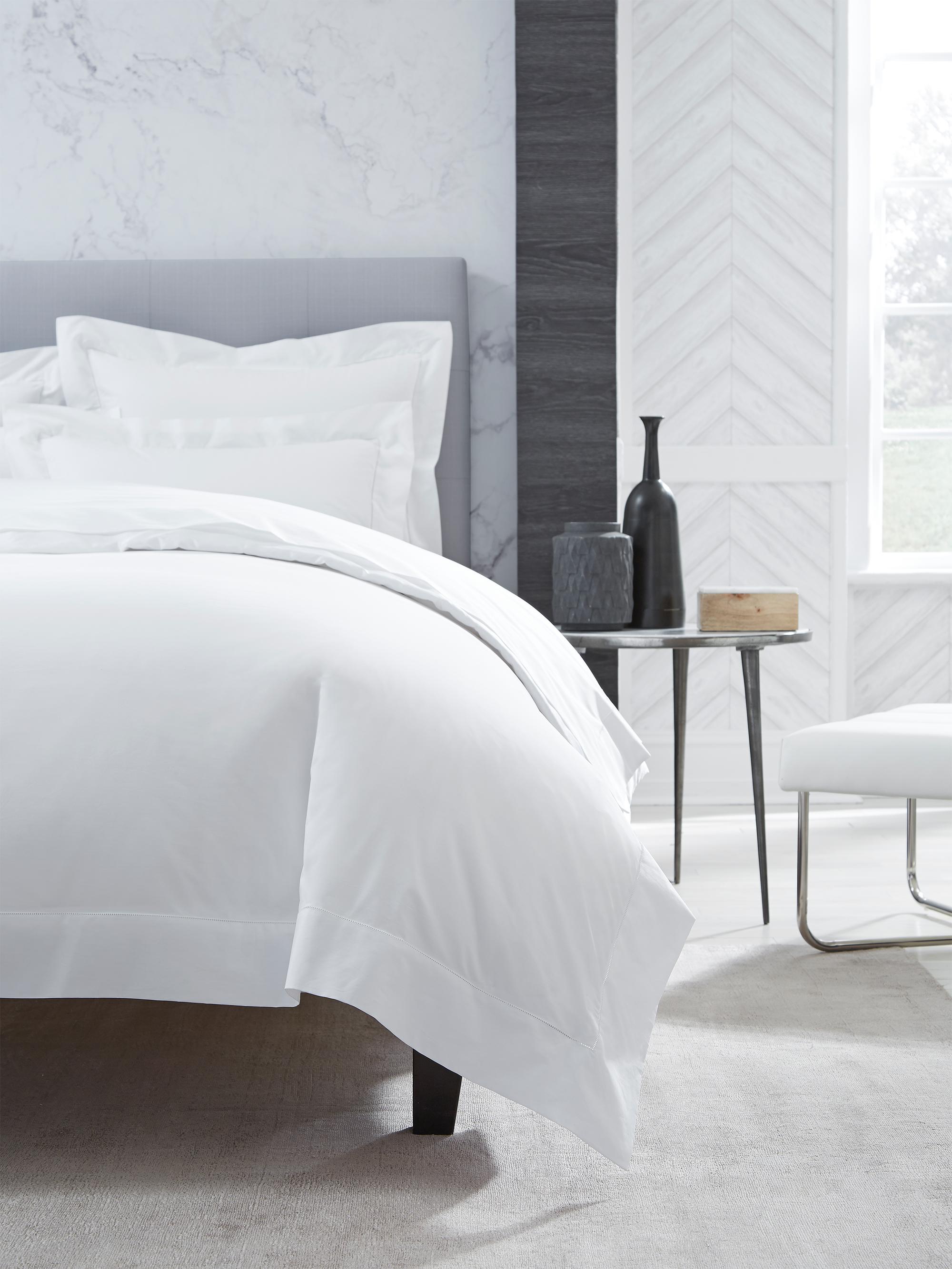 Sferra Sereno Duvet & Sham Collection - White King