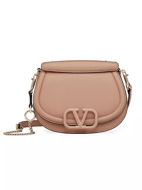 Valentino Small Vsling Grainy Calfskin Handle Bag w/ Tags - Handle Bags,  Handbags