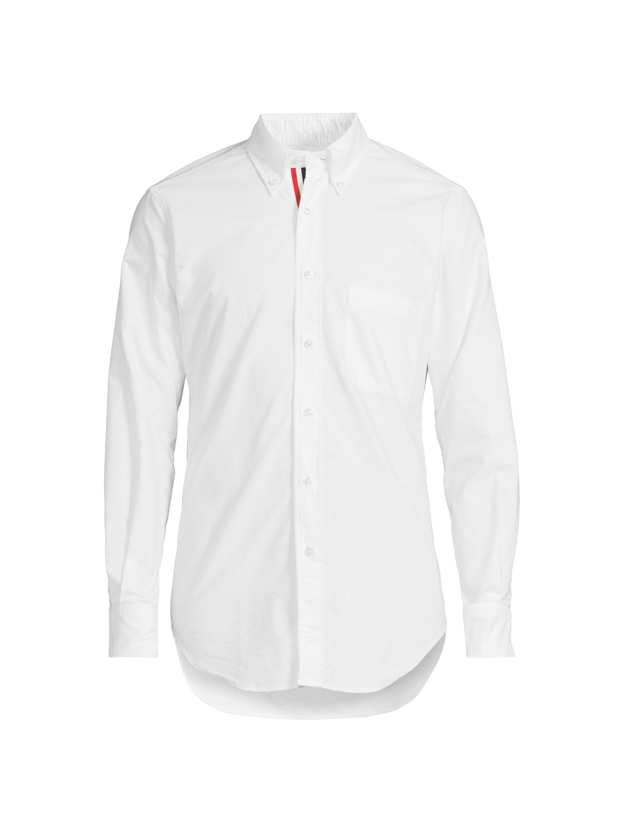 Thom Browne Men's Classic Cotton Oxford Shirt - White