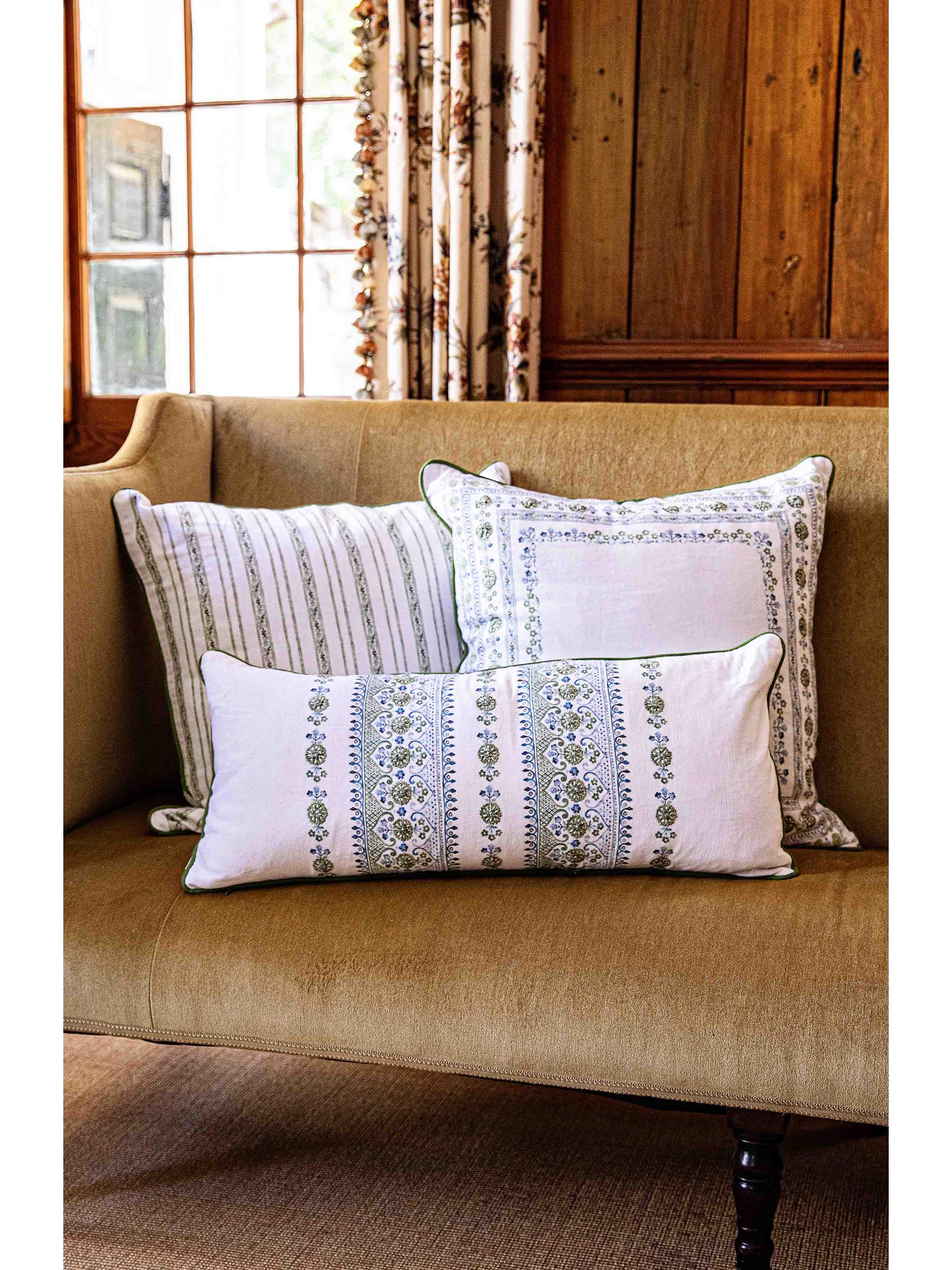 Juliska Seville Striped Pillow/22" - Green Large