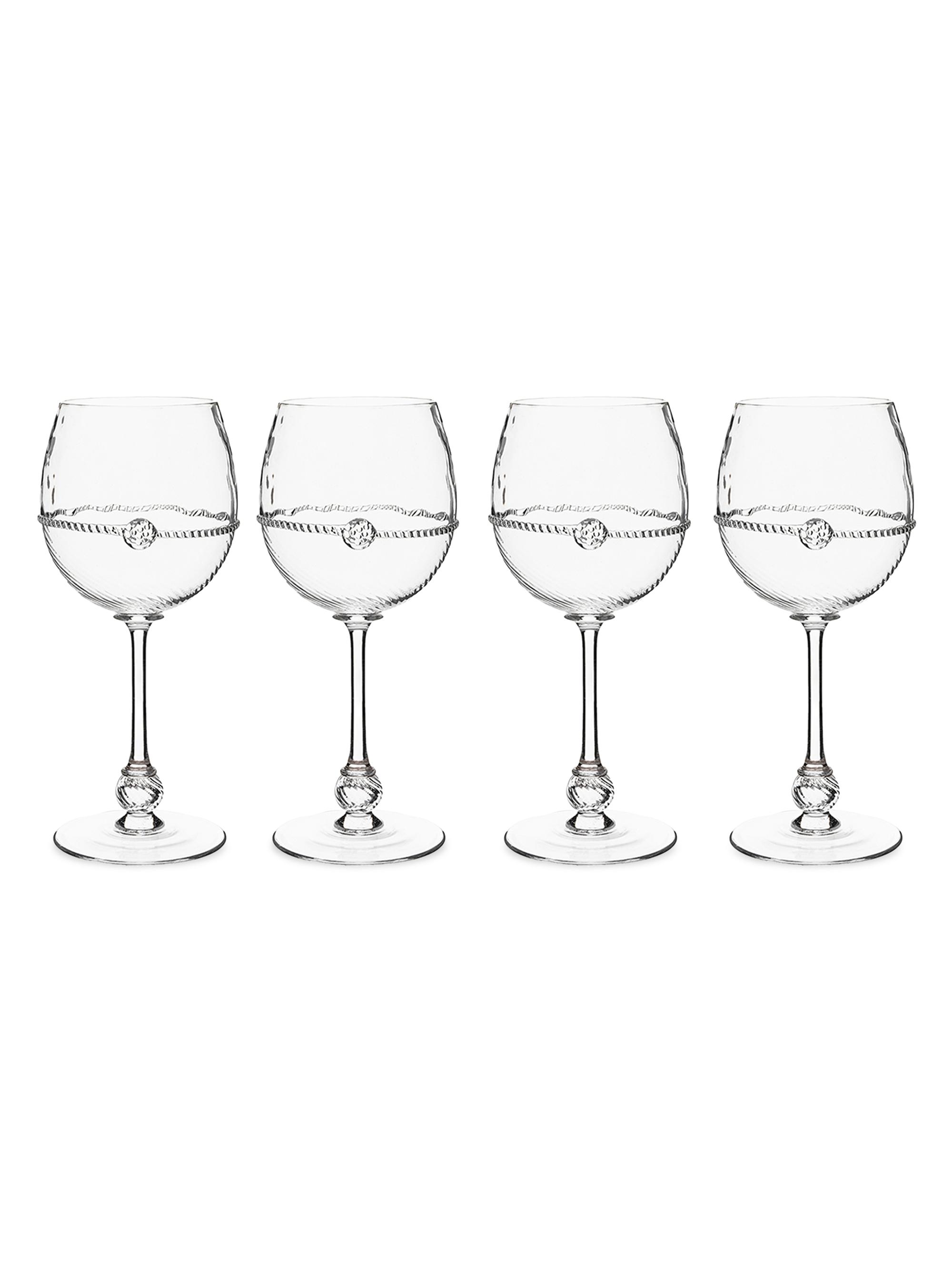 Juliska Graham 4-Piece White Wine Glass Set - Clear