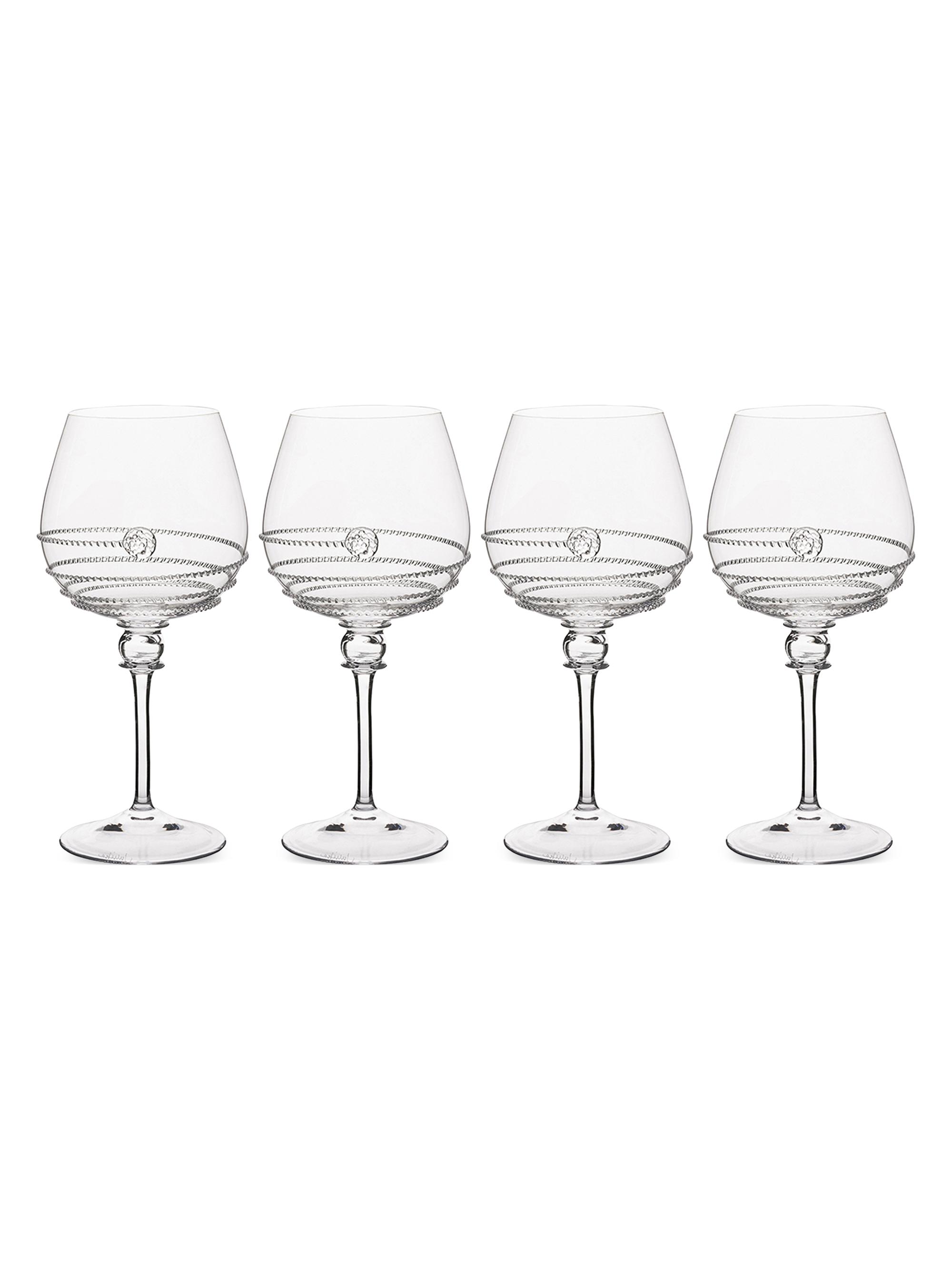 Juliska Amalia 4-Piece Light Body Red Wine Glass Set - Clear