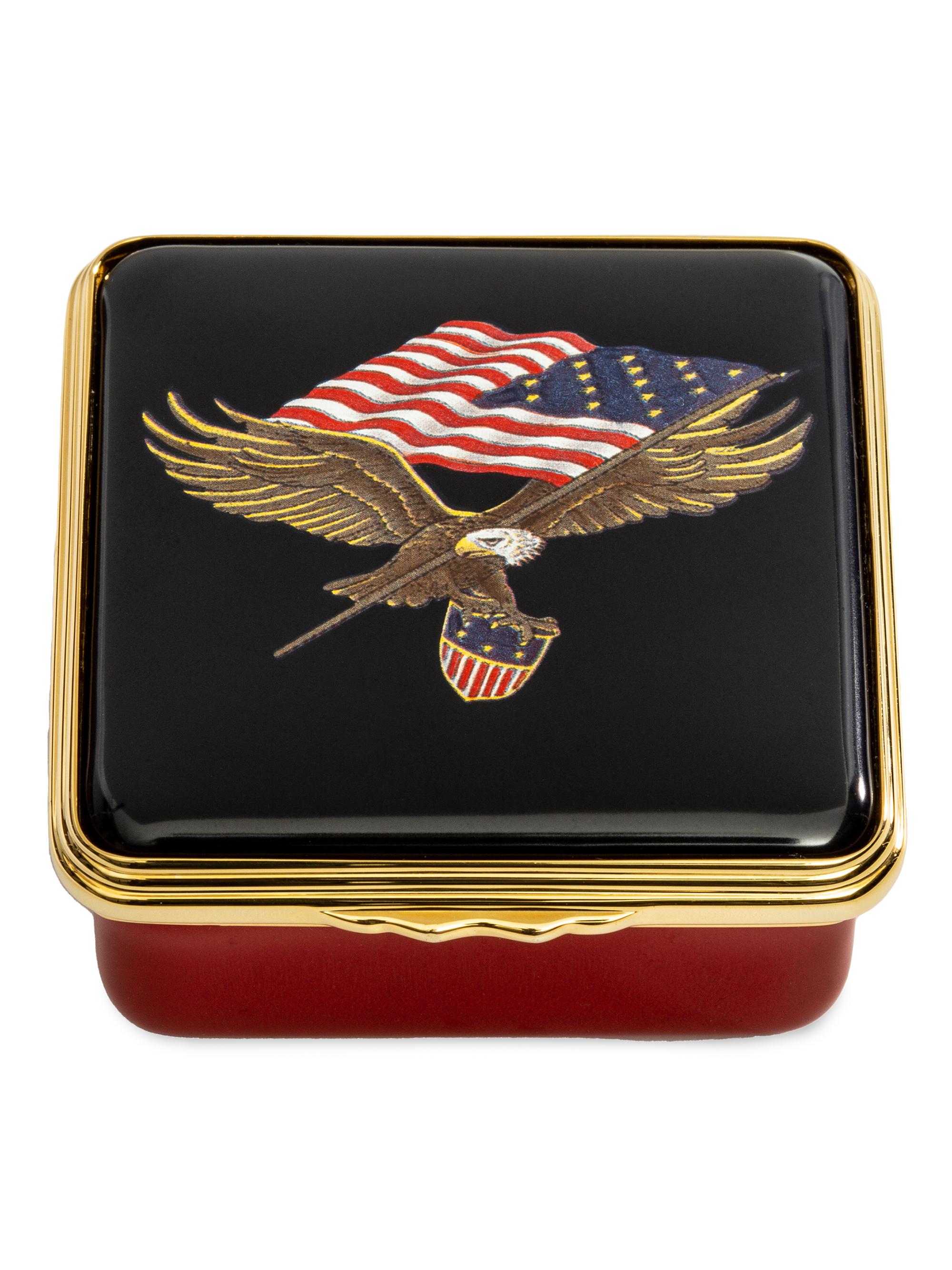 Halcyon Days Star-Spangled Banner Enamel Box