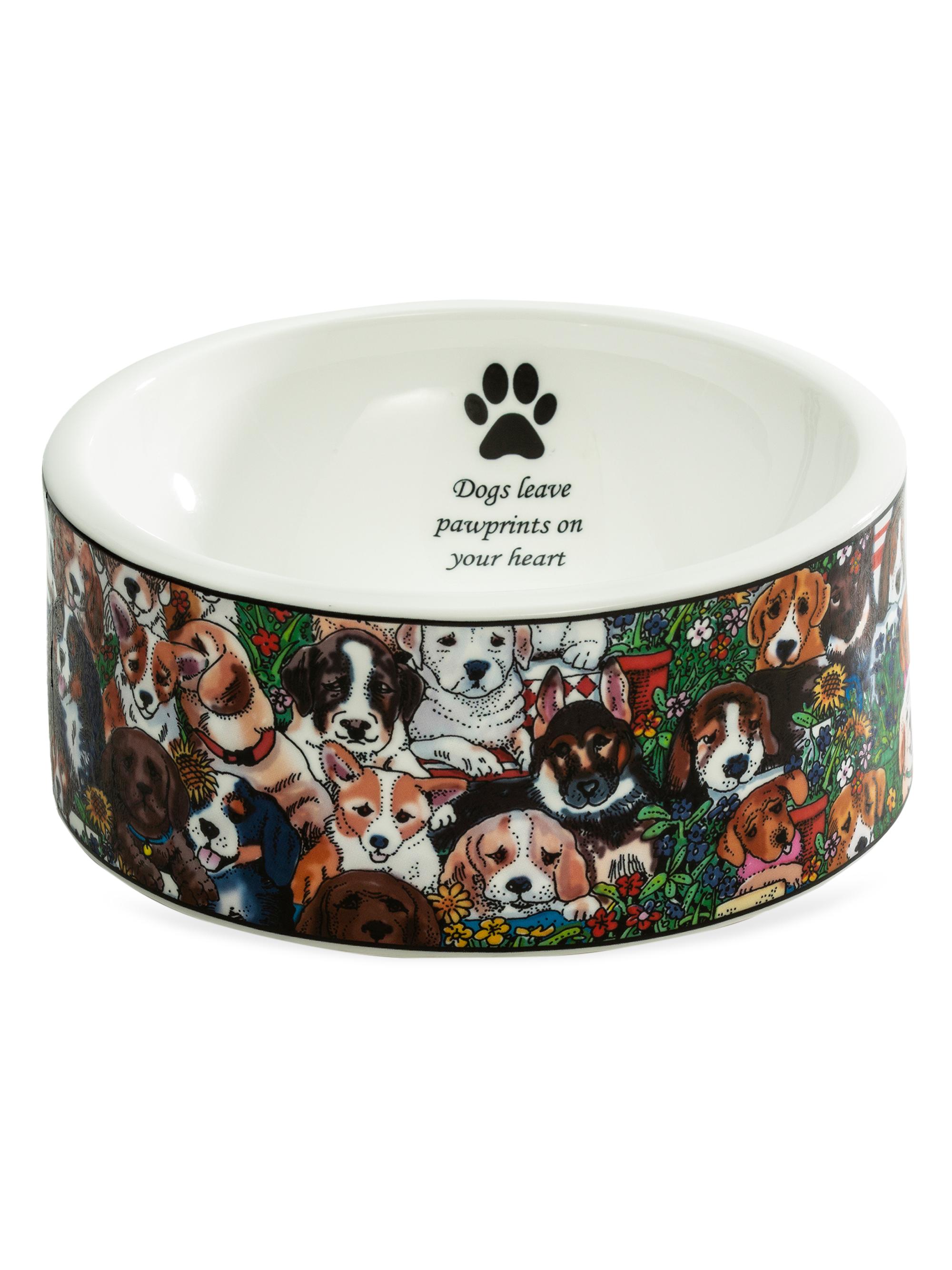 Halcyon Days Dogs Leave Paw Prints Pet Bowl