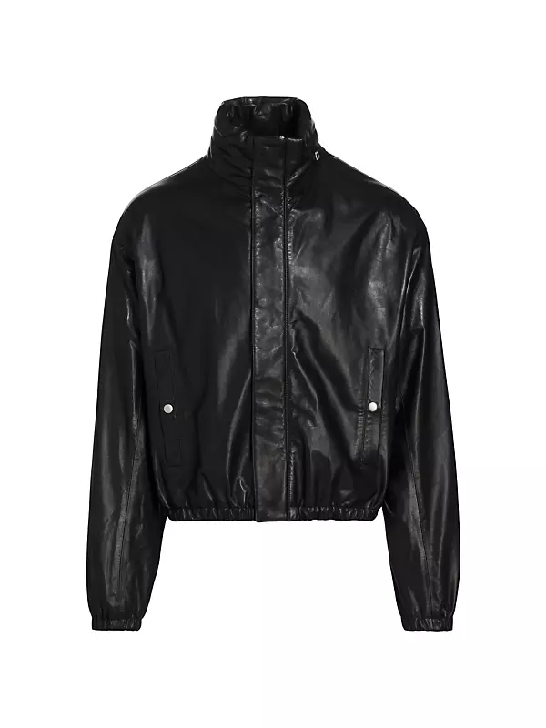 Shop John Elliott Leather Jumper Jacket | Saks Fifth Avenue