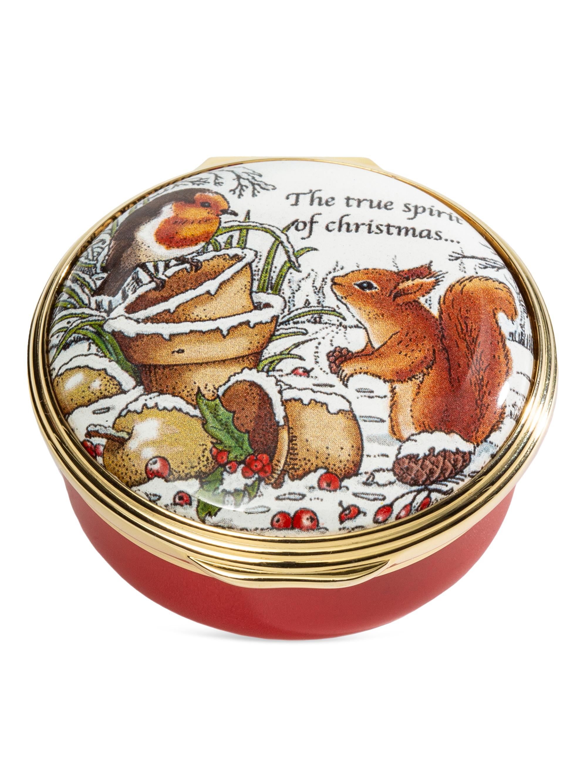 Halcyon Days Woodland In The Snow Enamel Box