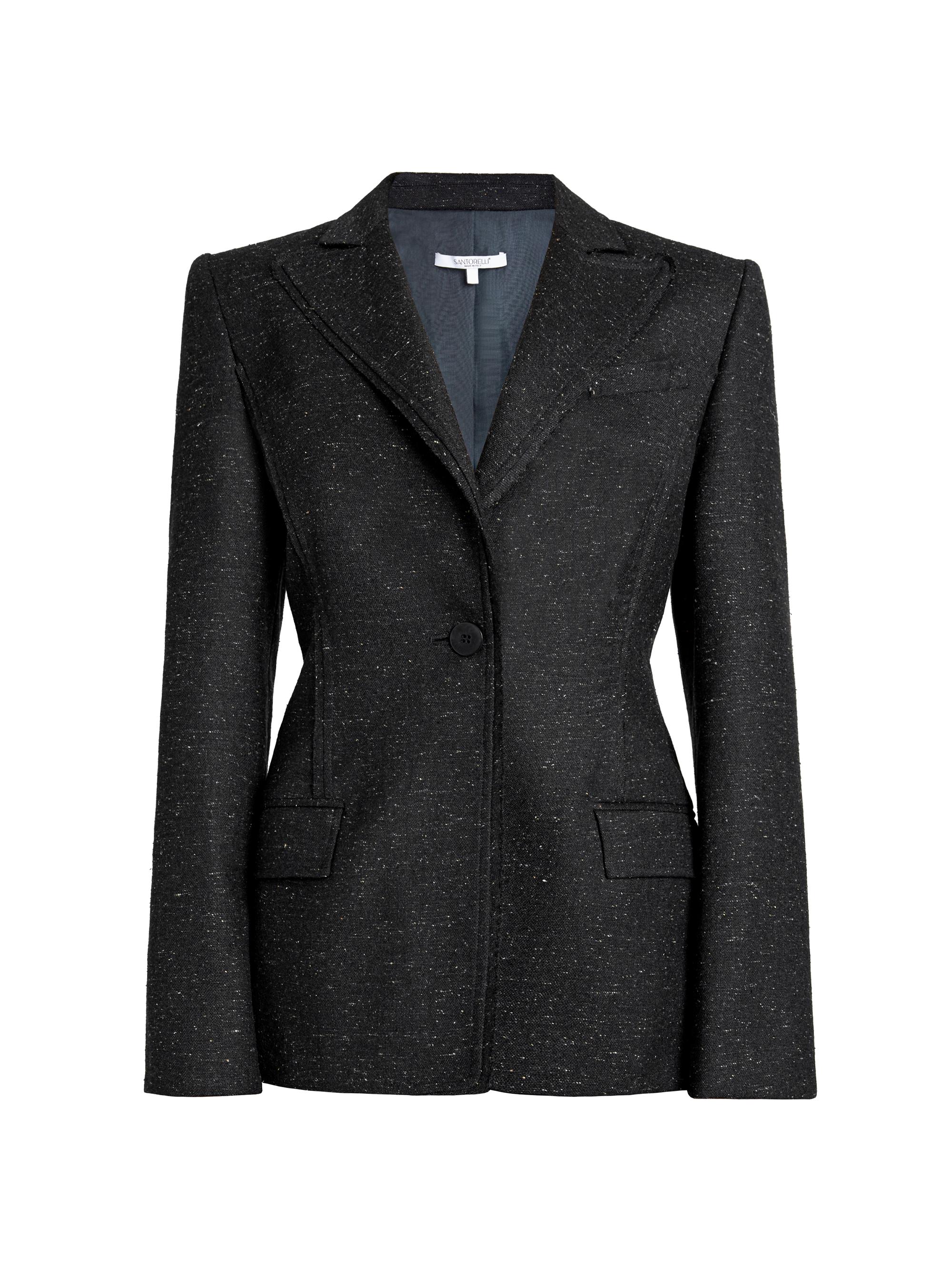 Santorelli Women's Single-Breasted Wool-Blend Blazer - Anthracite