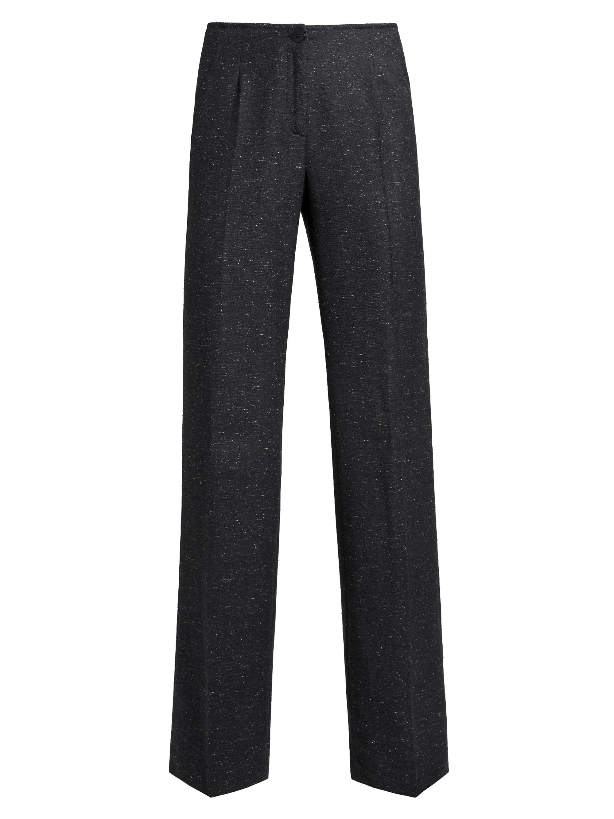 Santorelli Women's Wool-Blend Straight-Leg Pants - Anthracite