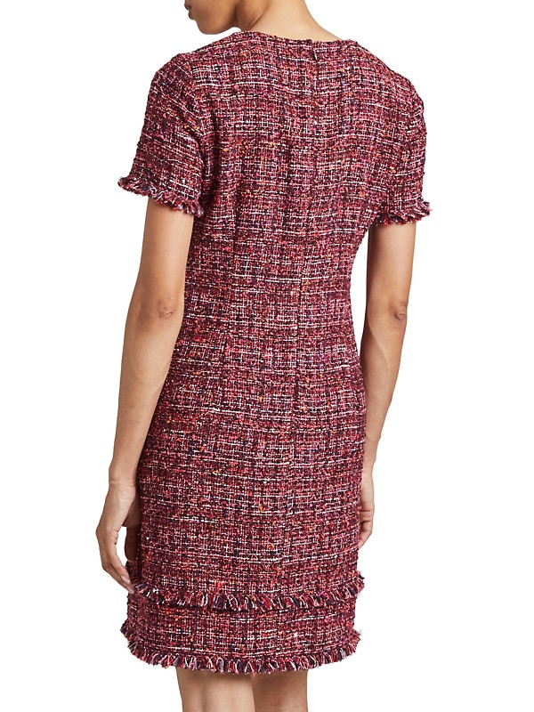 Shop Santorelli Tweed Short-Sleeve Shift Dress | Saks Fifth Shop Santorelli Tweed Short-Sleeve Shift Dress | Saks Fifth