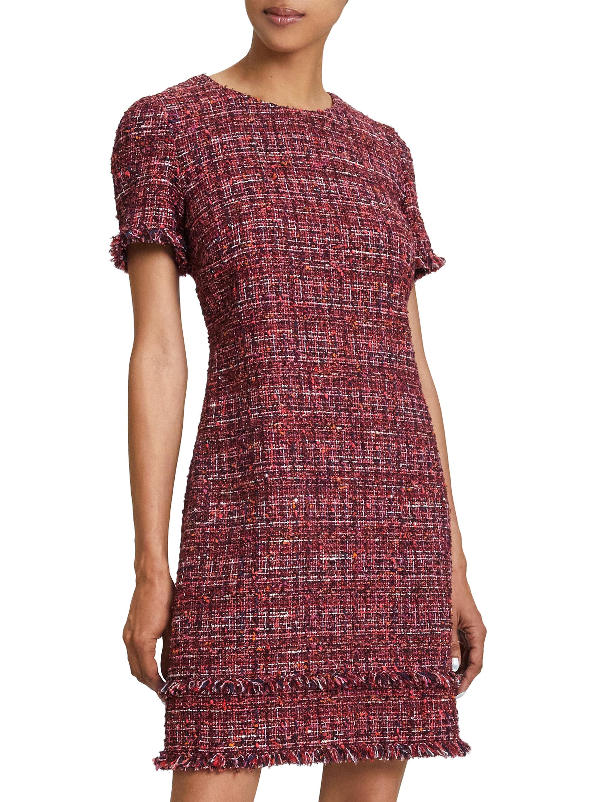 Santorelli Tweed Short-Sleeve Shift Dress | Saks Fifth Avenue