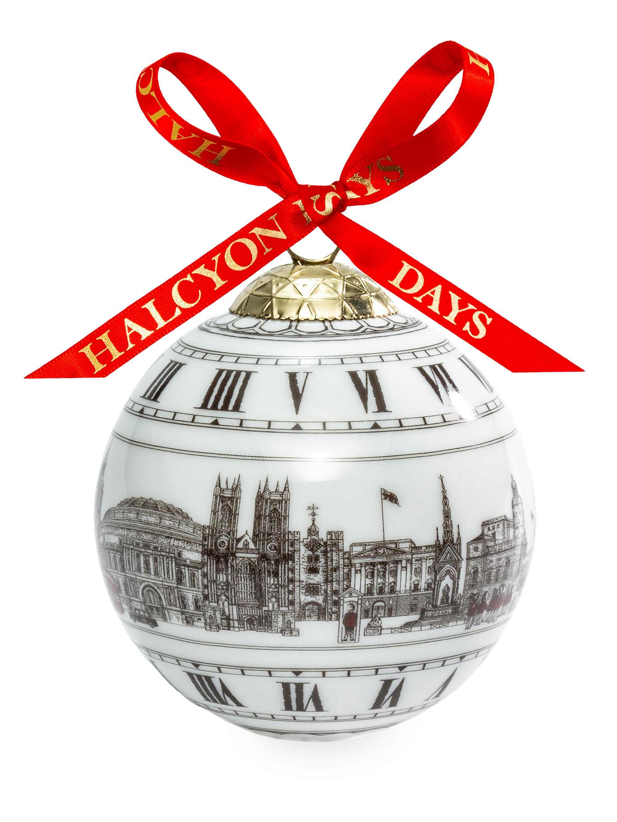 Halcyon Days Seasonal London Icons Ornament - White