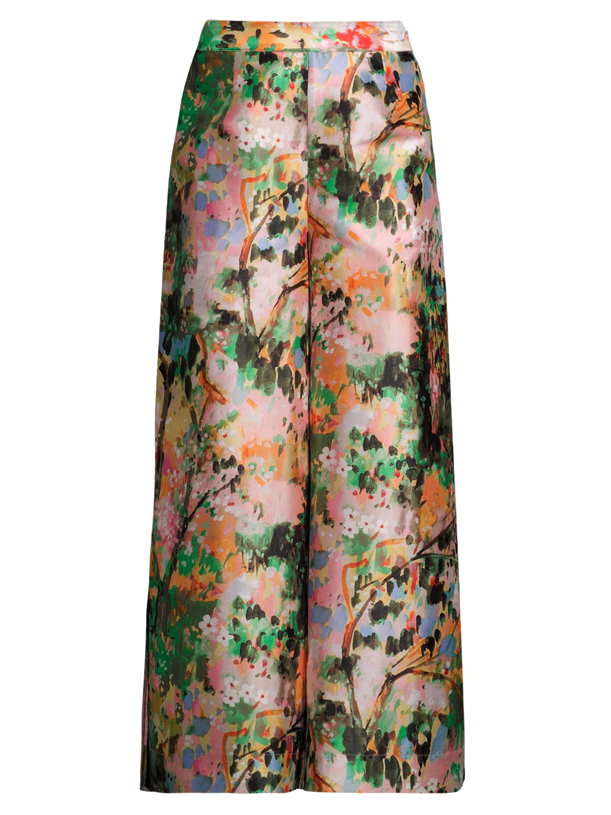 Frances Valentine Women's Silk Painterly Palazzo Pants