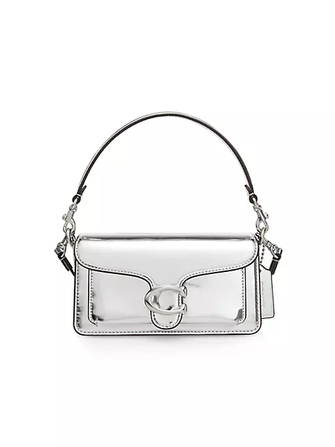 Mirror Bag in Silver Leather