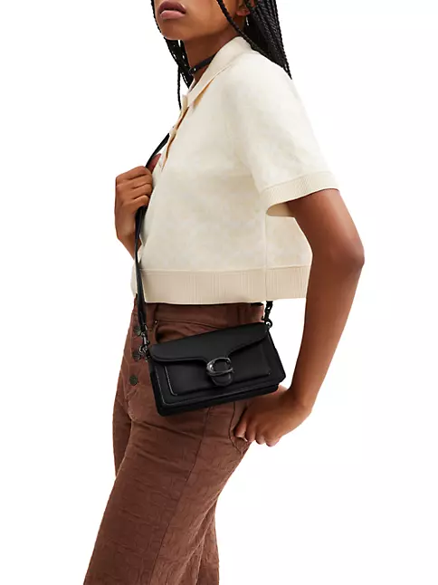 COACH Tabby Polished Pebble Leather Crossbody Messenger Bag